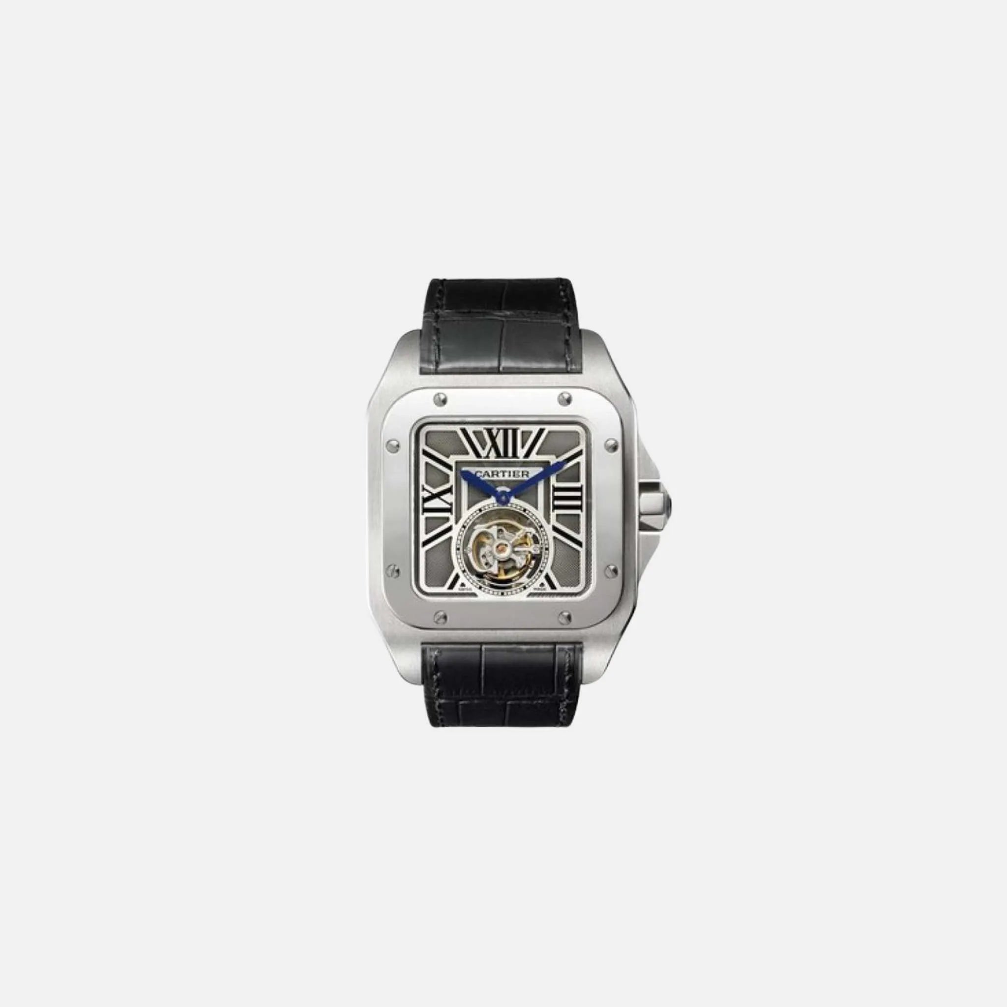 Cartier Santos 100 Flying Tourbillon Limited Edition White Gold W2020017, Front