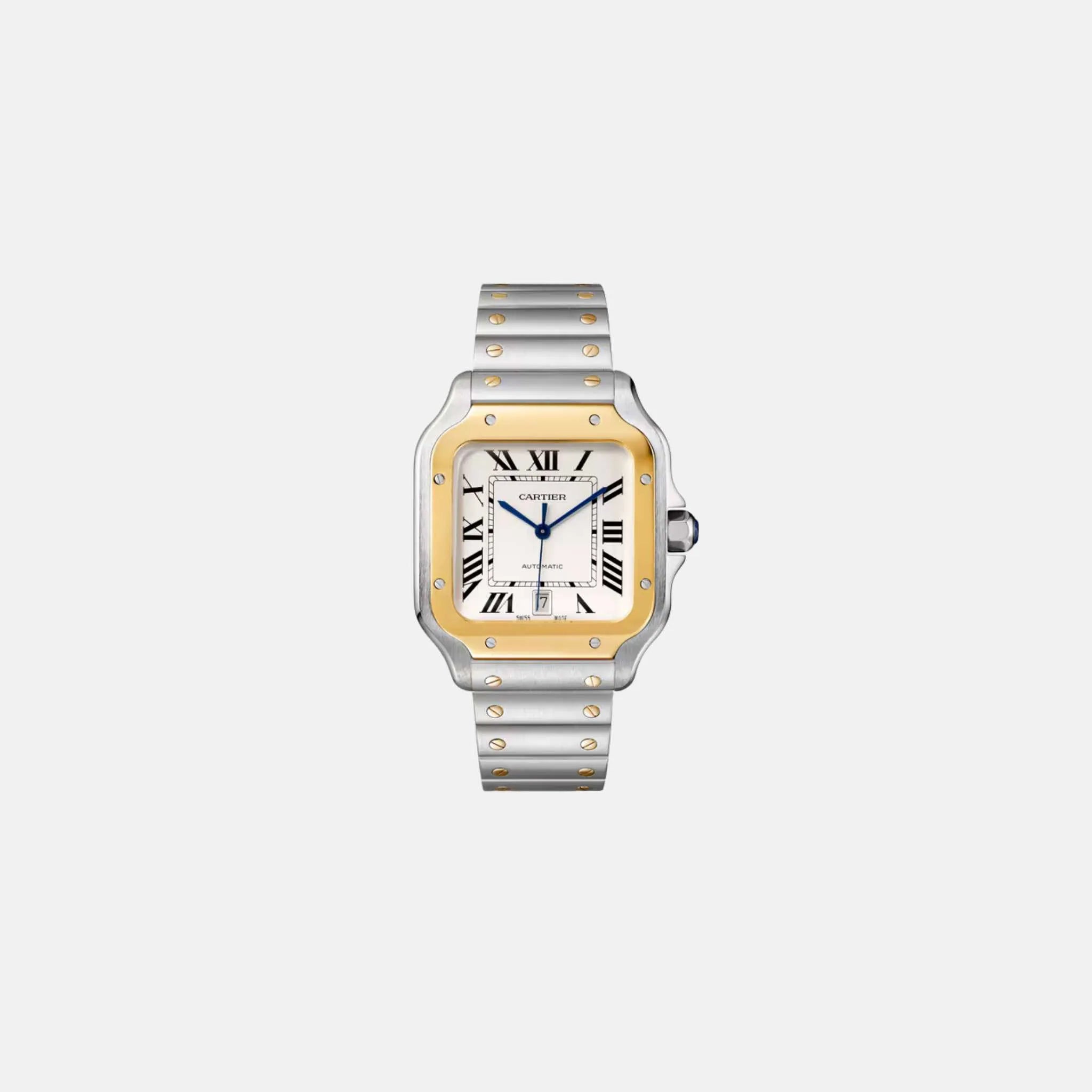 Cartier Santos De Cartier Large Steel & Yellow Gold W2SA0009 40mm , Front