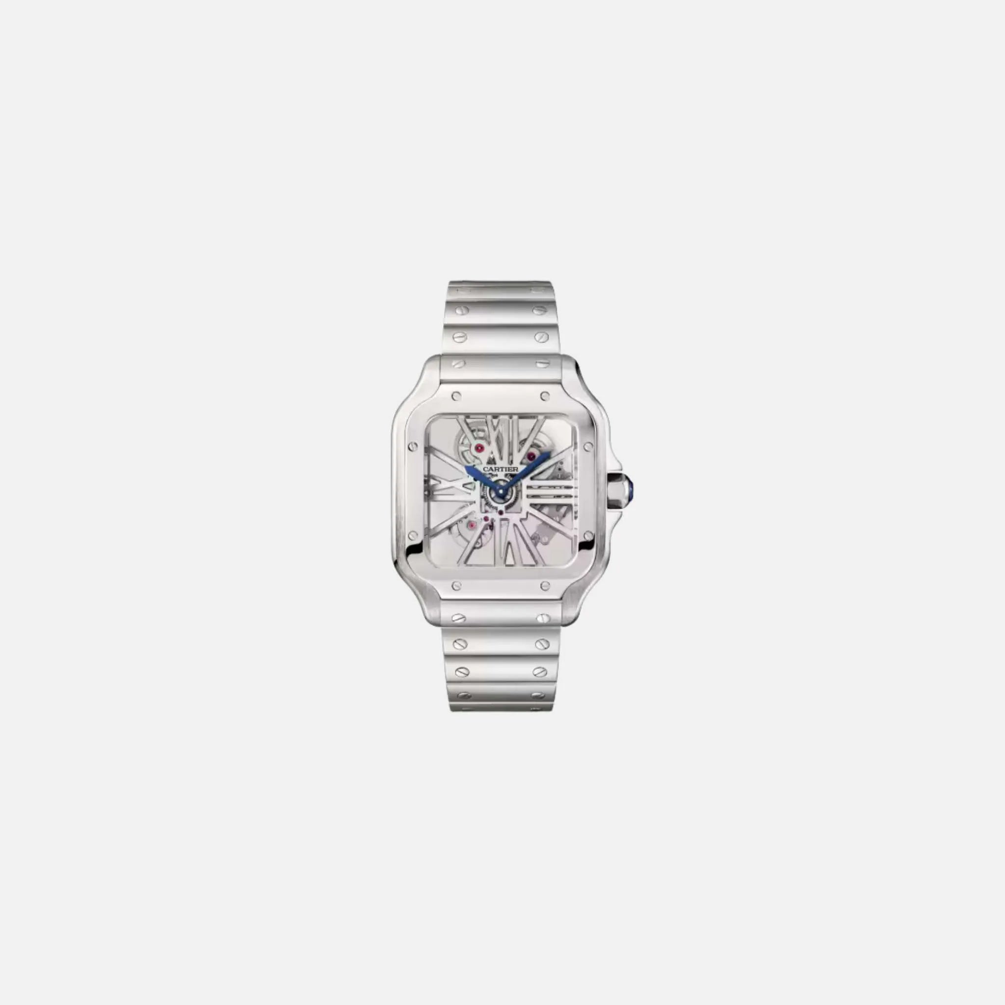 Cartier Santos De Cartier Skeleton Steel 40m WHSA0015, Front