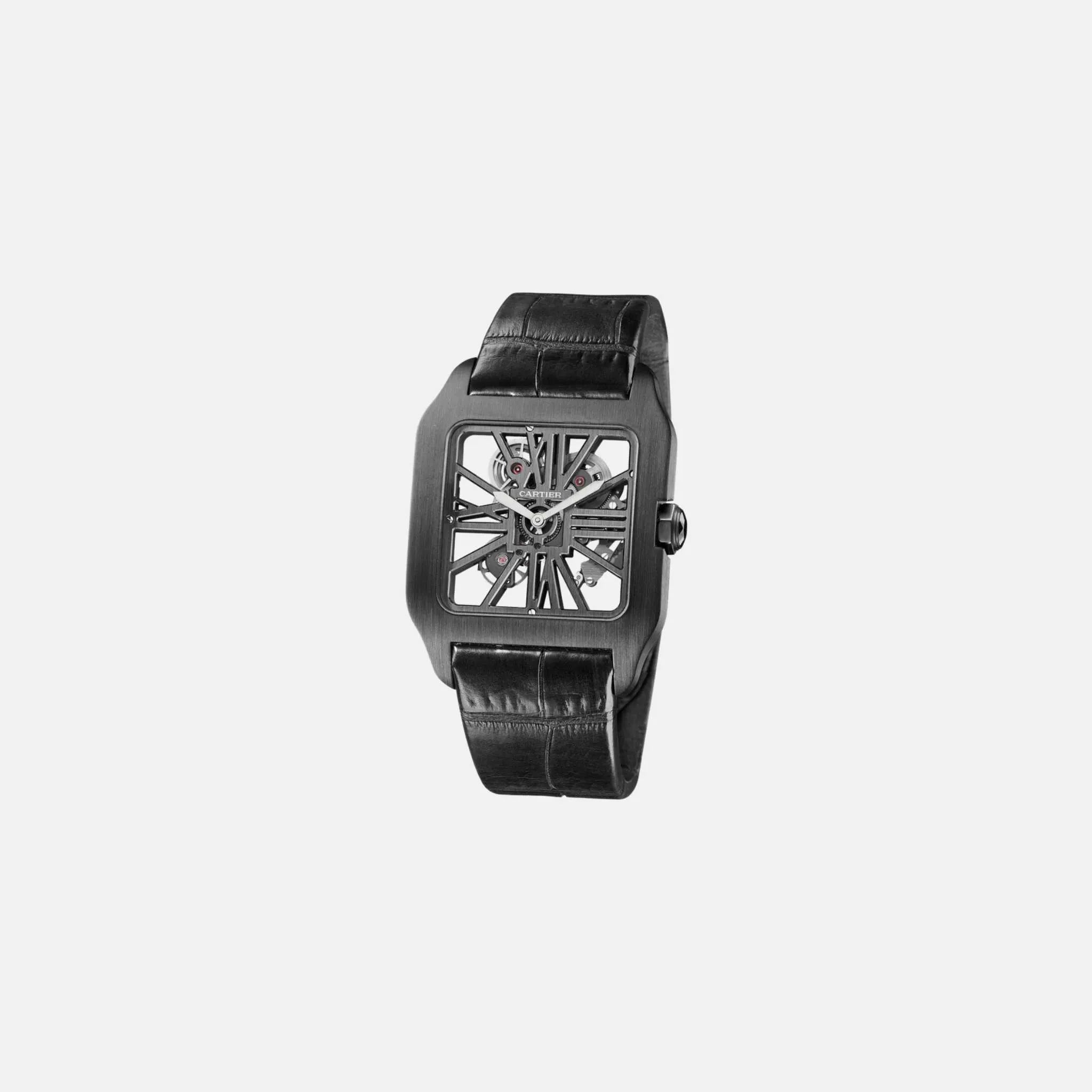 Santos Dumont Skeleton Titanium 39mm W2020052,Front