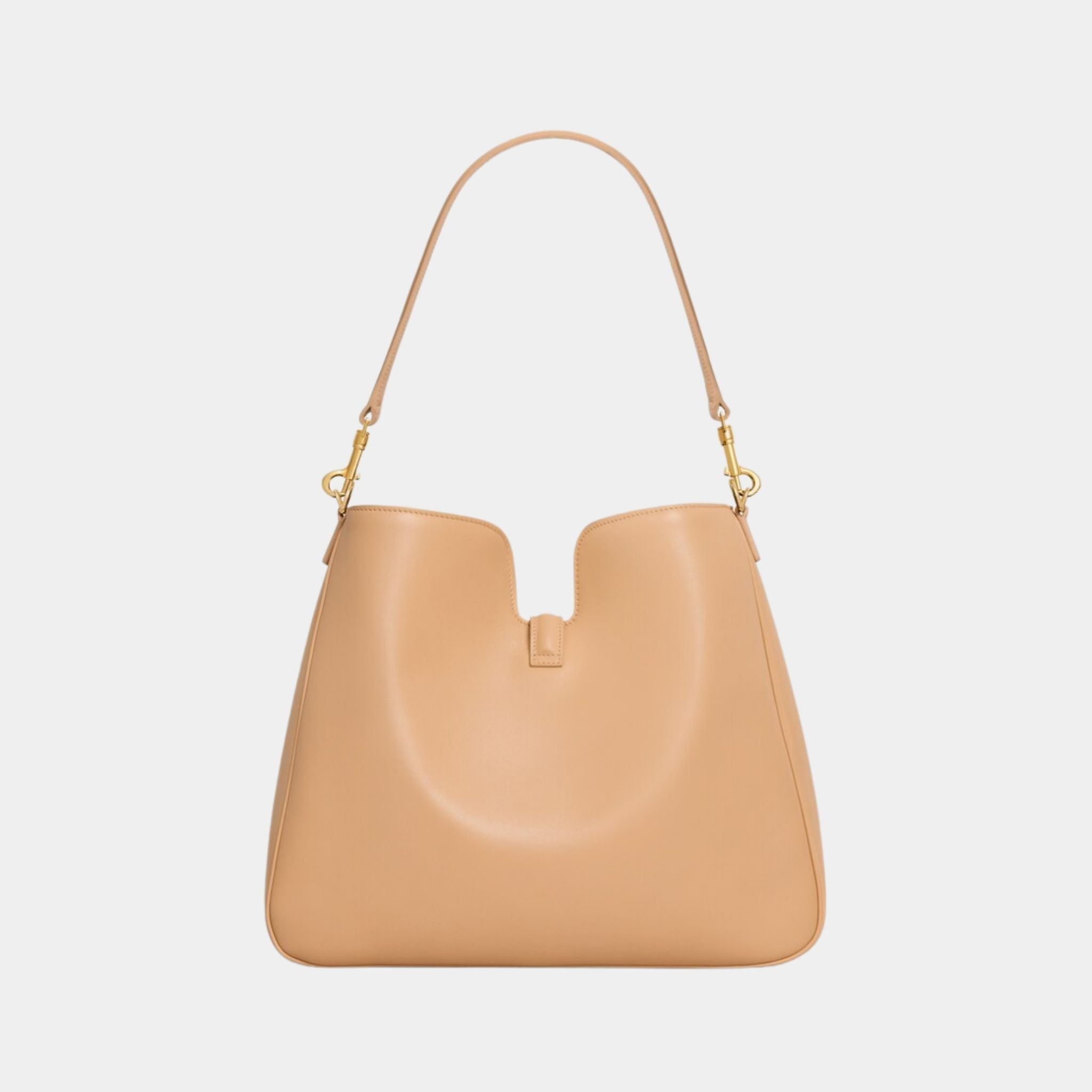 Celine Medium Camille 16 Soft Bag in Smooth Calfskin, Light Sand, Back