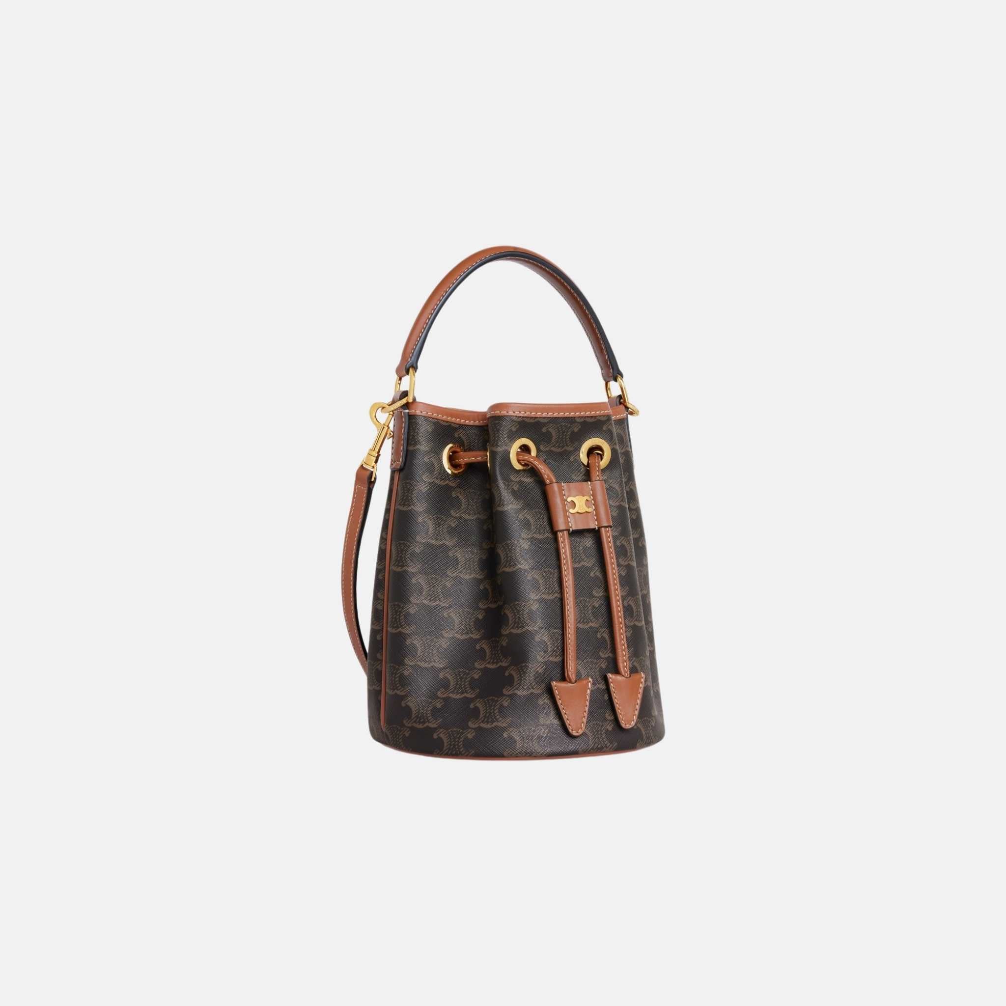 Teen Clara Bag In Triomphe Canvas And Calfskin, Side