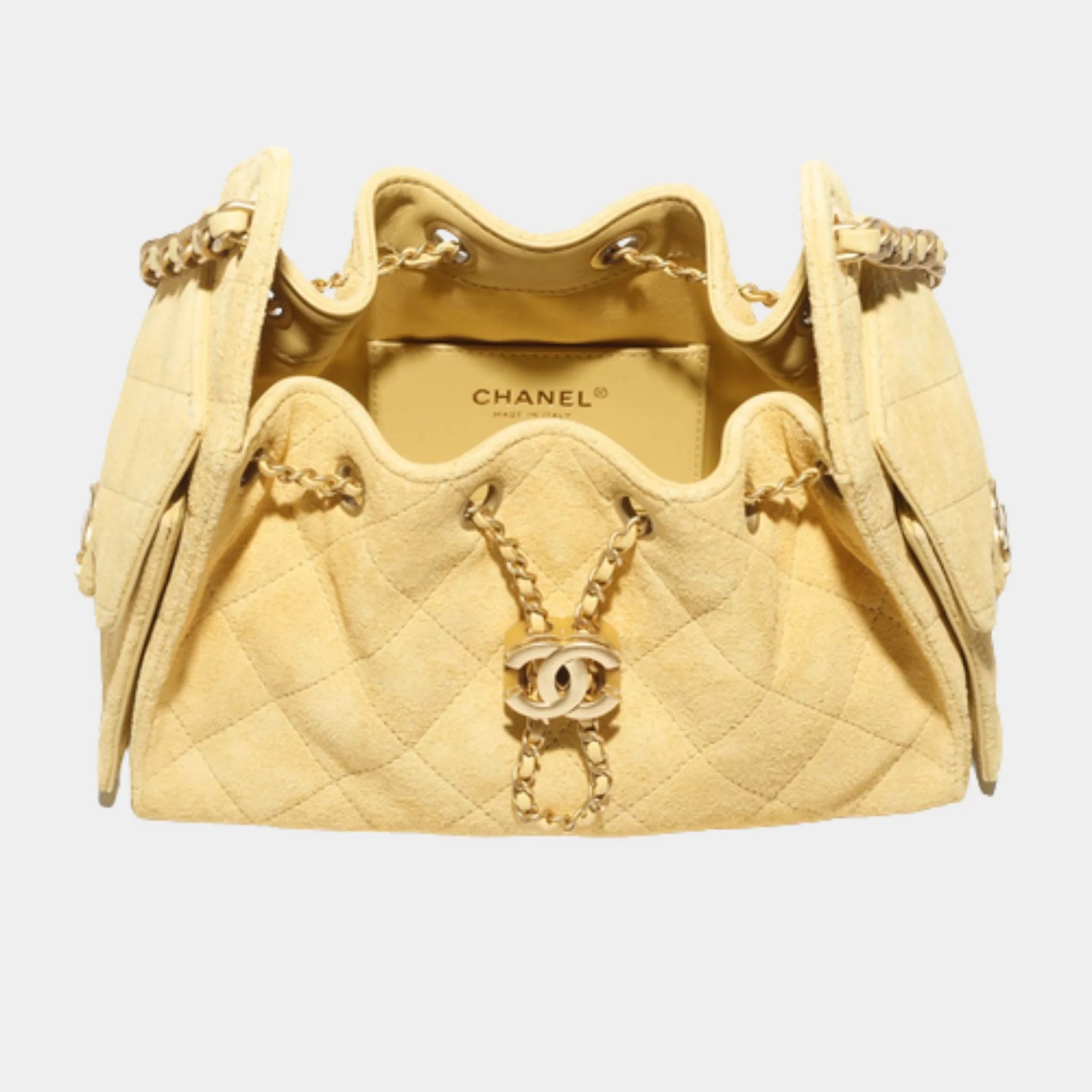 25 Mini Handbag Suede Calfskin & Gold Metal