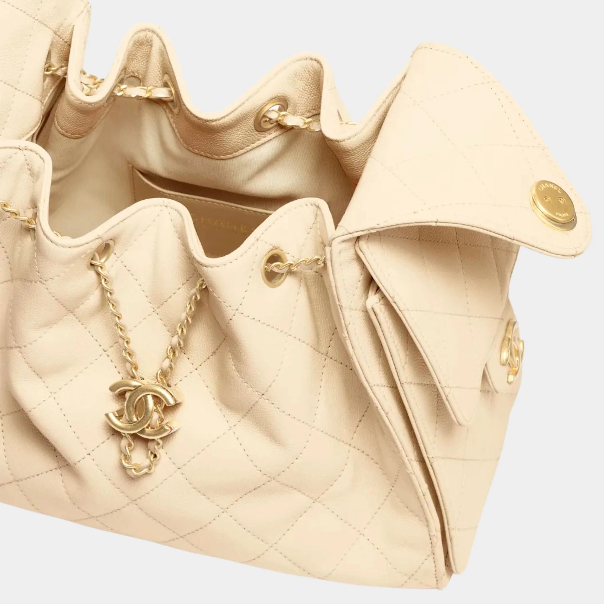 Chanel 25 Small Handbag Calfskin & Gold-Tone Metal