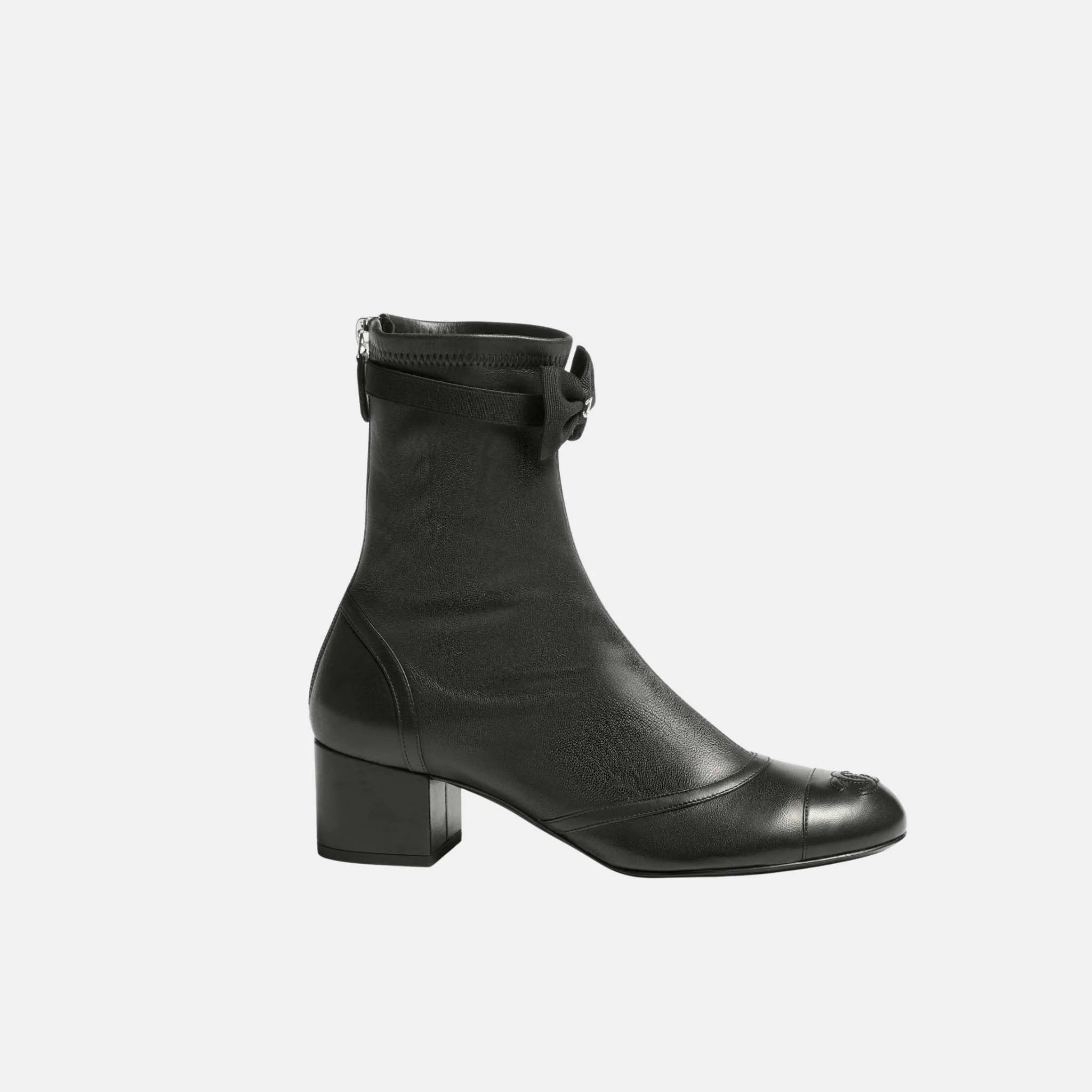 Chanel Ankle Boots in Stretch Lambskin, Side