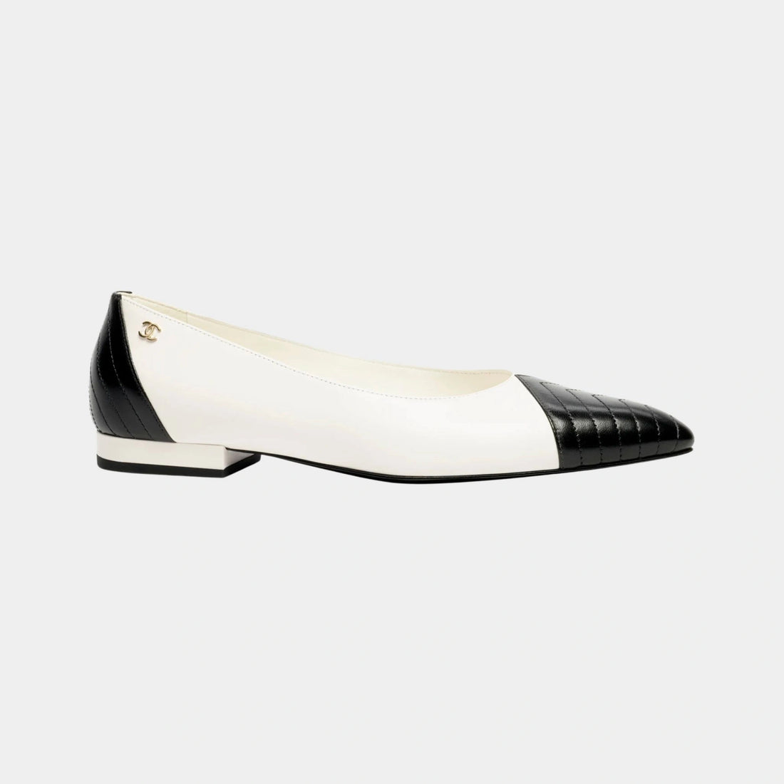 Chanel Ballerinas Lamb Black & White