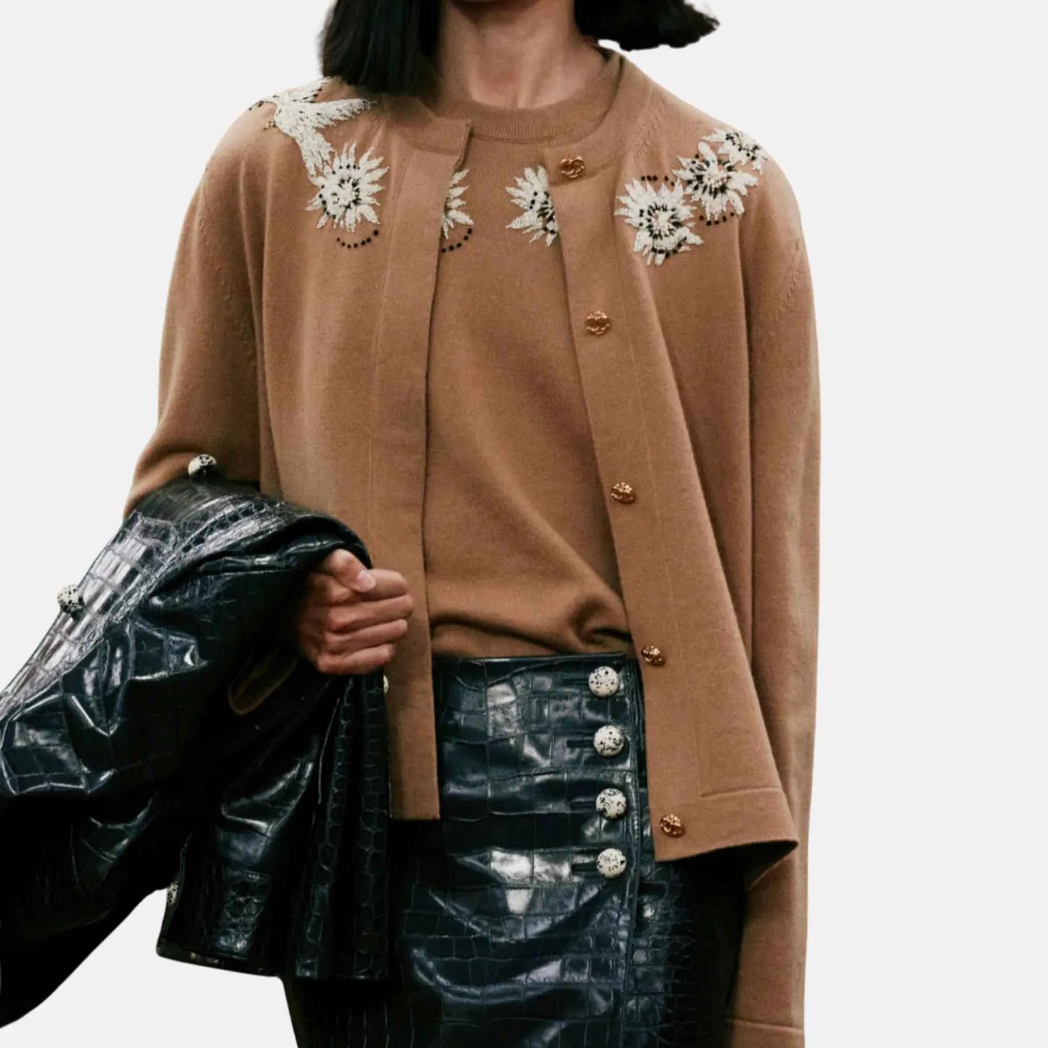 Chanel Cardigan Embroidered Cashmere