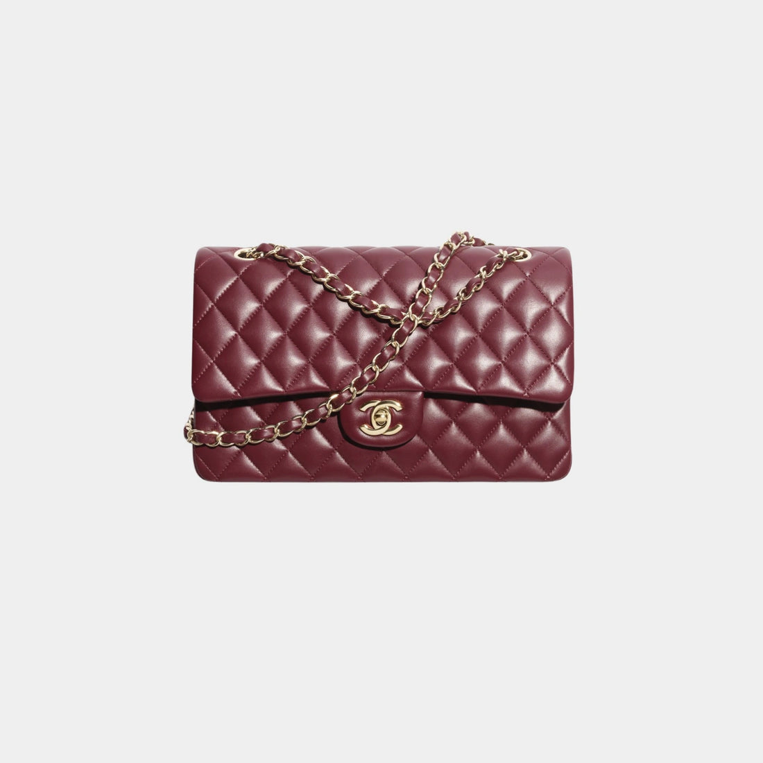 Classic 11.12 Handbag Lambskin, Burgundy, Front