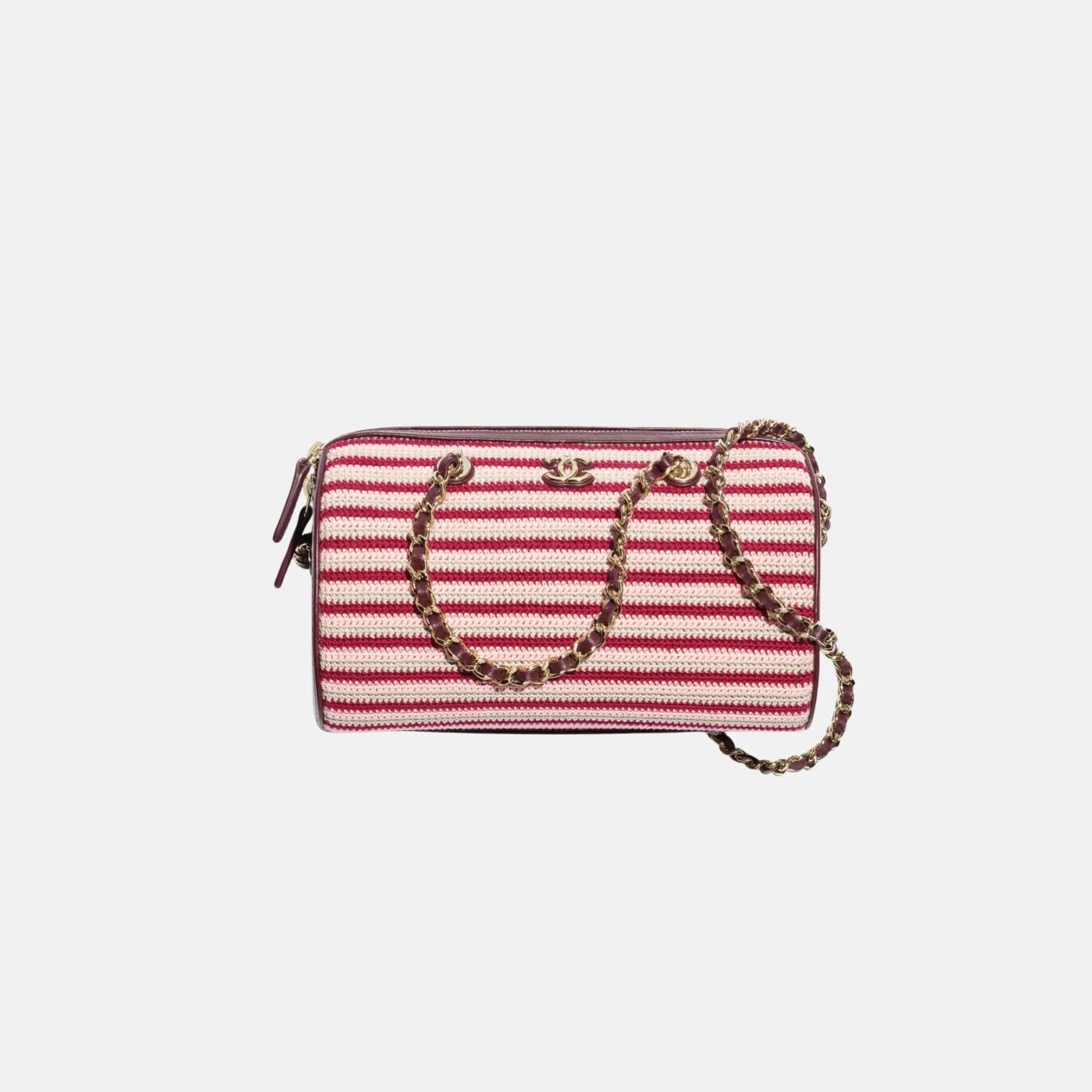 Chanel Clutch with Chain in Crochet Lambskin and Gold Tone Metal, Front