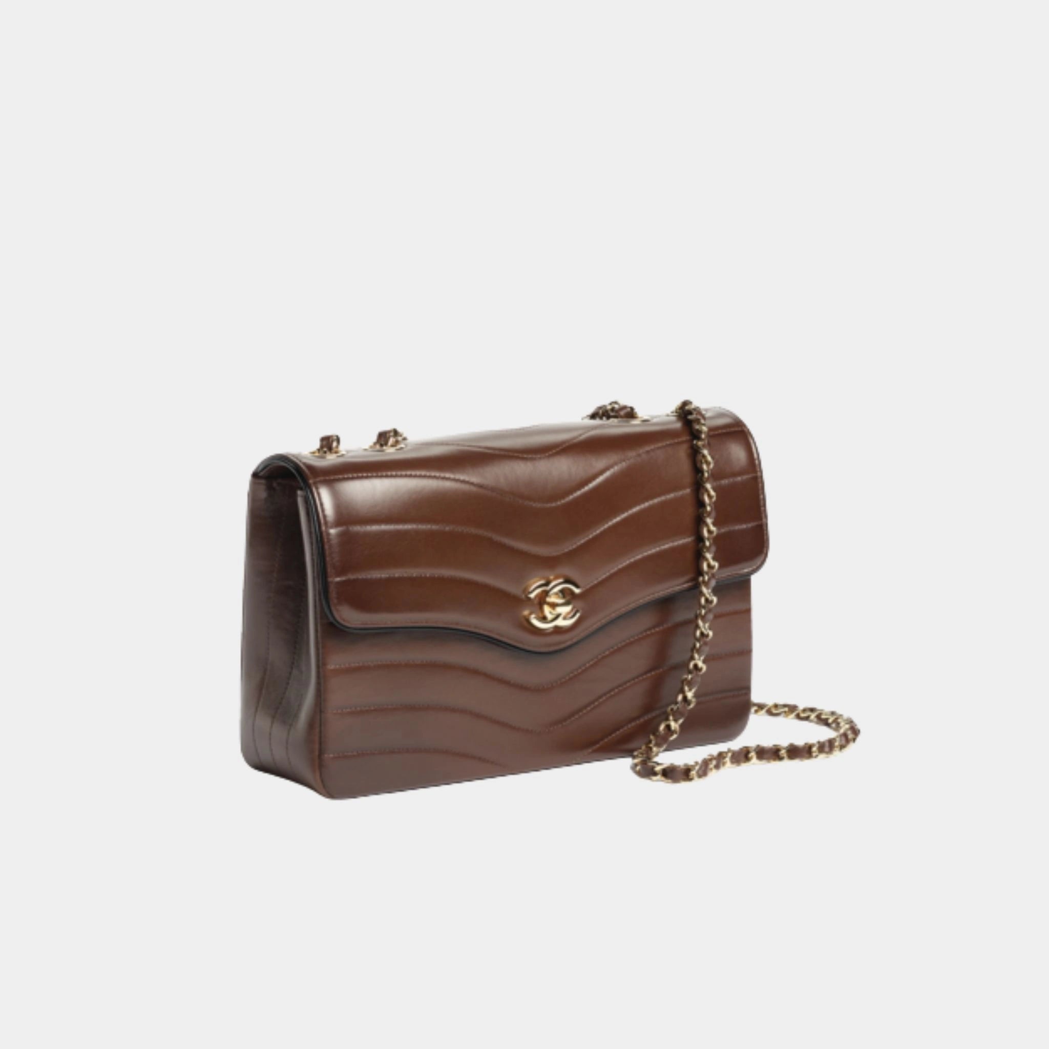 Flap Bag Patinated Lambskin & Gold-Tone Metal