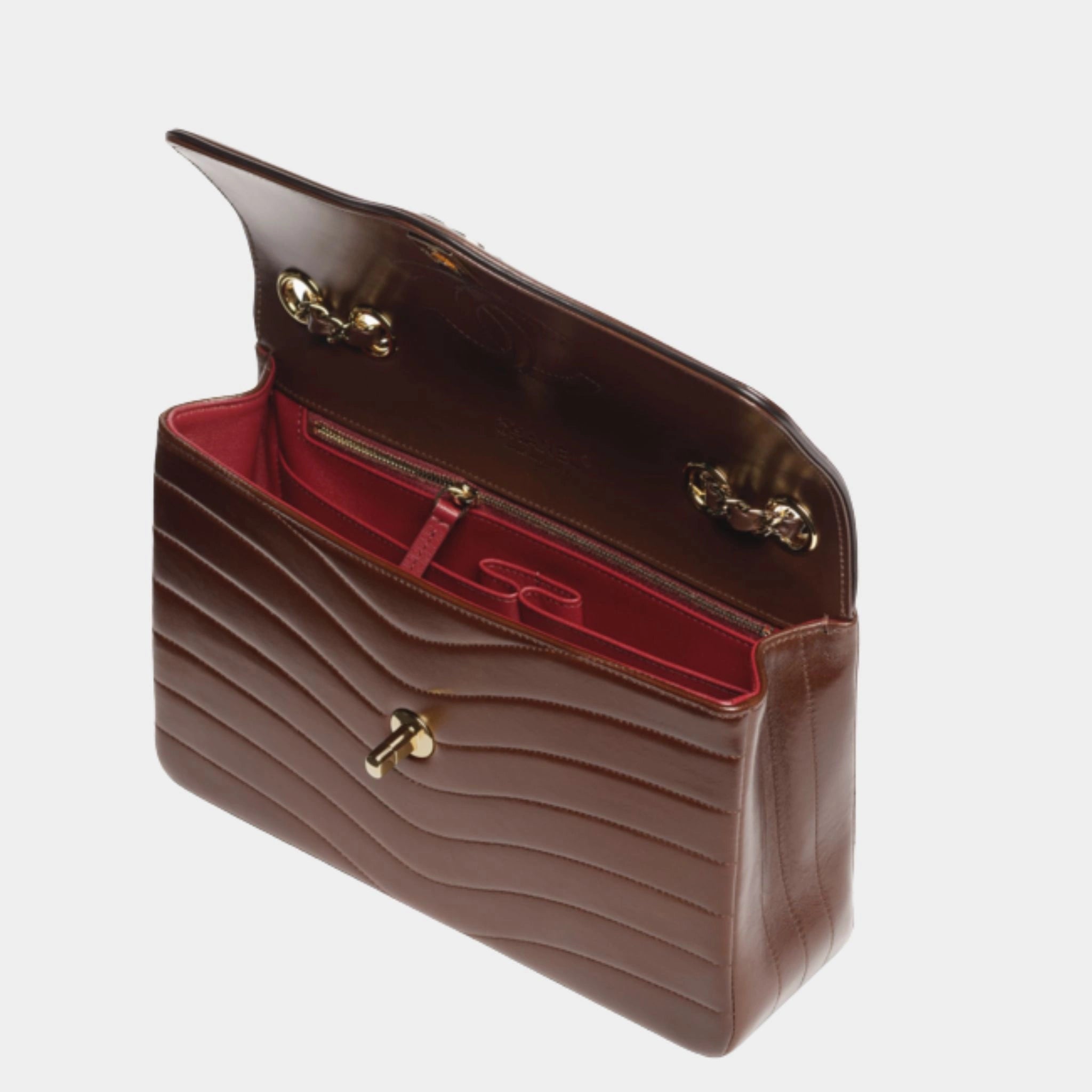 Flap Bag Patinated Lambskin & Gold-Tone Metal