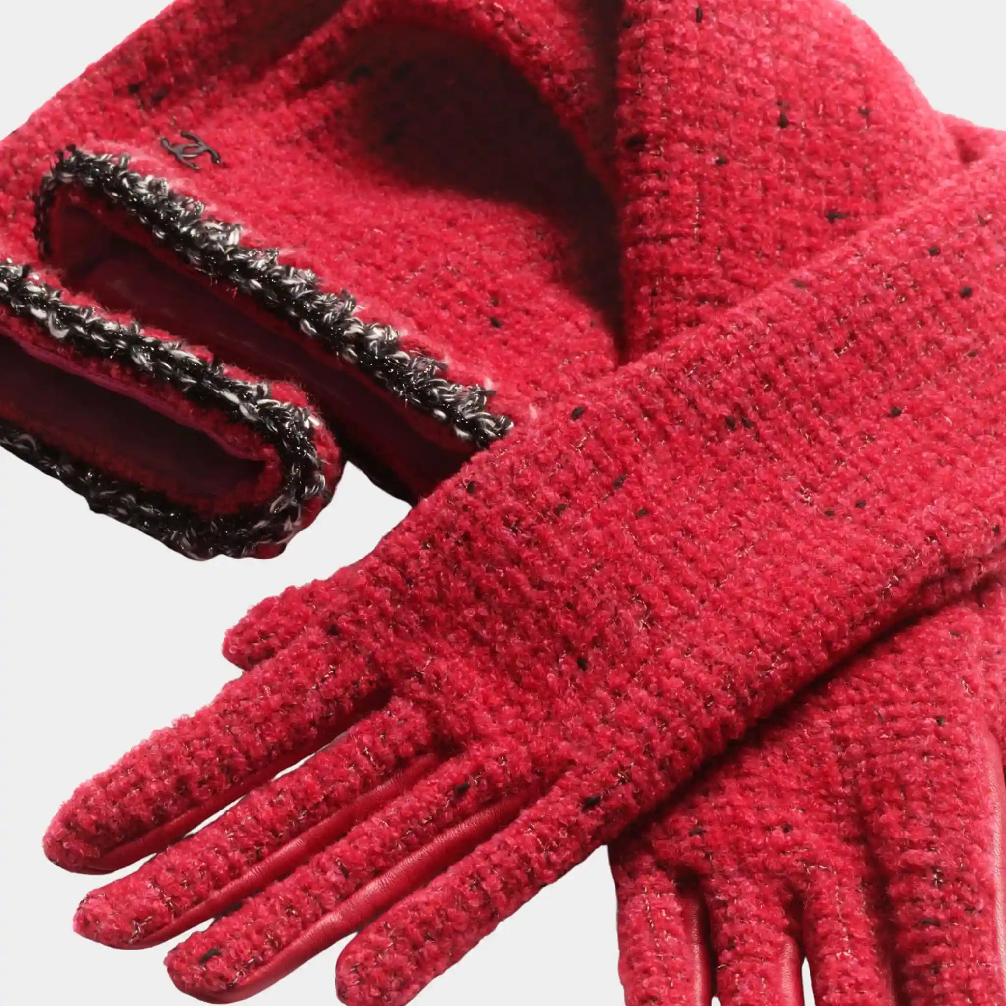 Gloves Tweed & Lambskin, Closeup