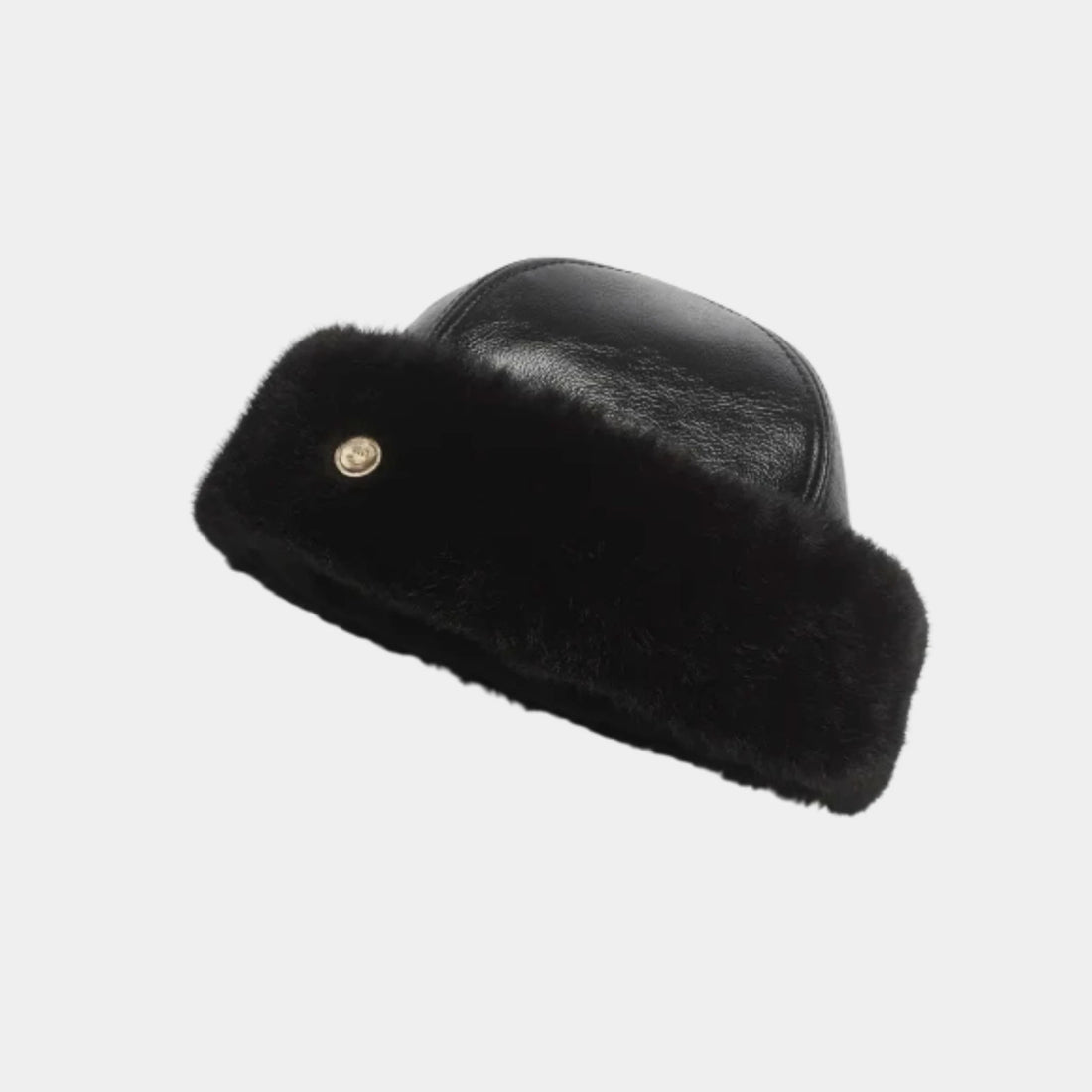 Chanel Hat Lamb & mixed fibers Black, Front