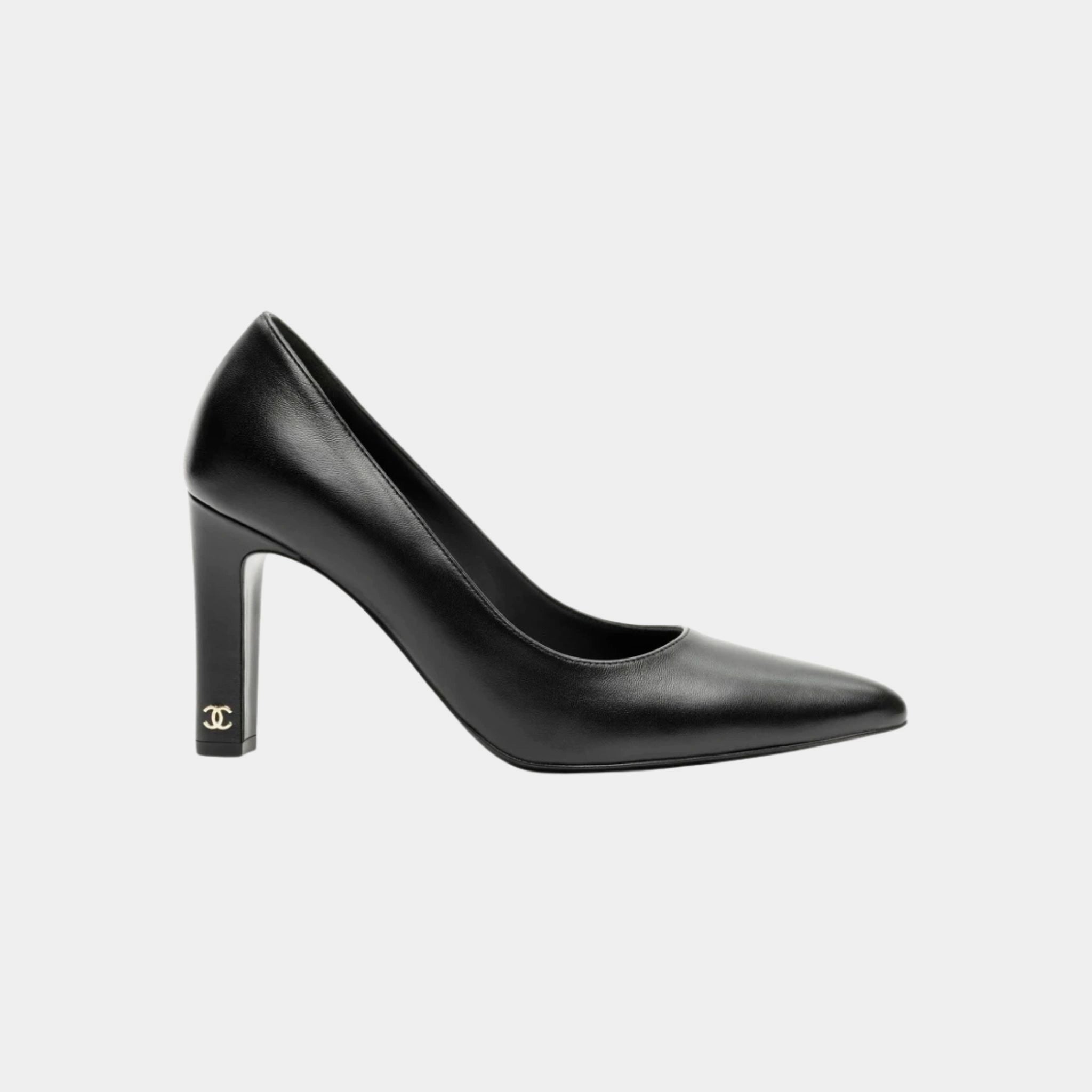 Chanel High Heels Lamb Black
