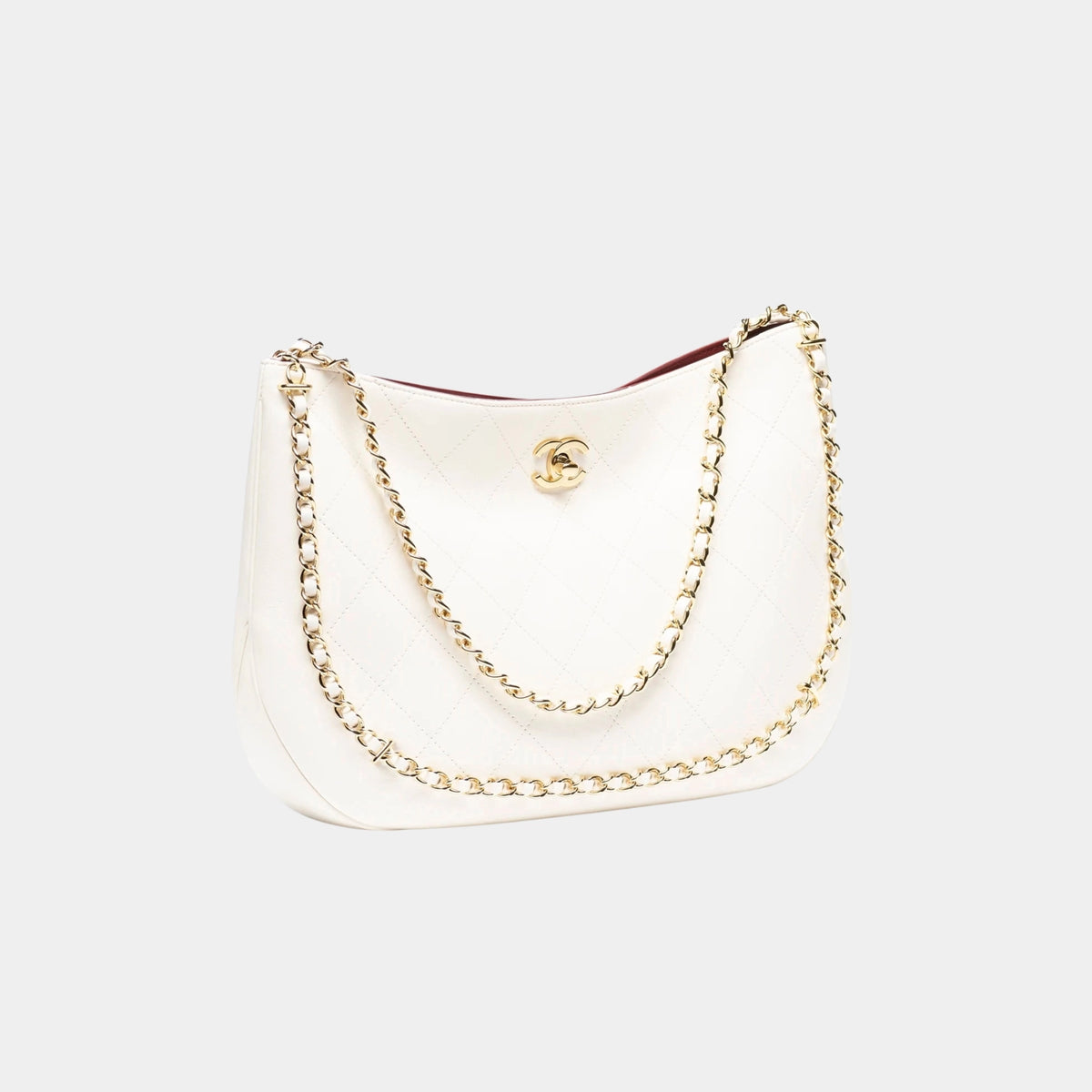 hobo bag Lamb & gold-plated metal