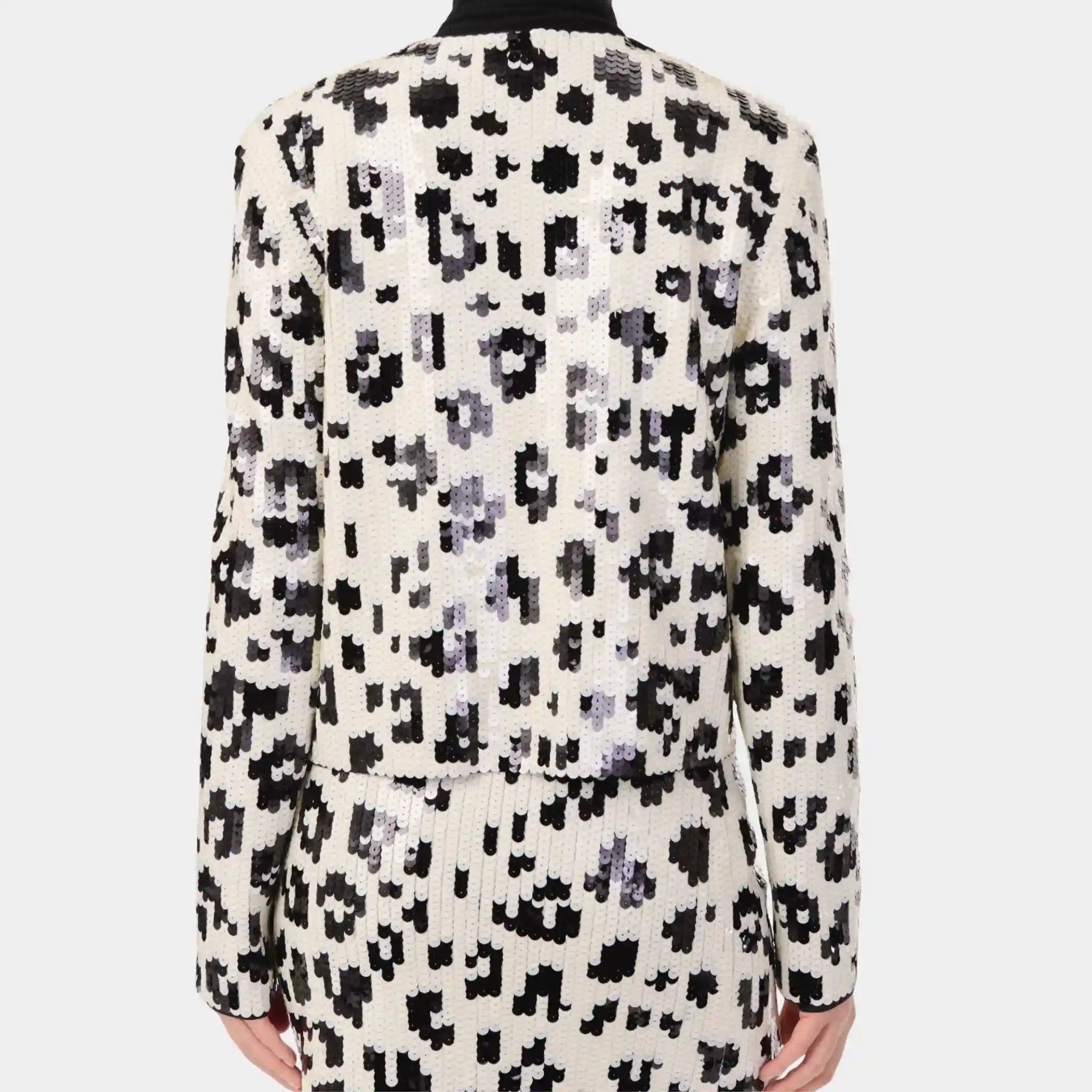 Chanel Jacket in Ecru & Black Mixed Fibres, Back