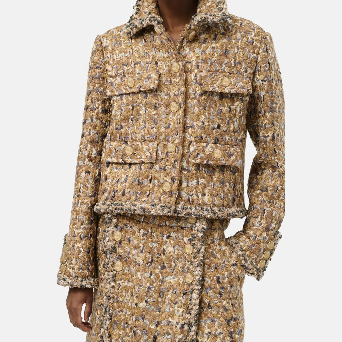 Chanel Jacket Wool in Beige