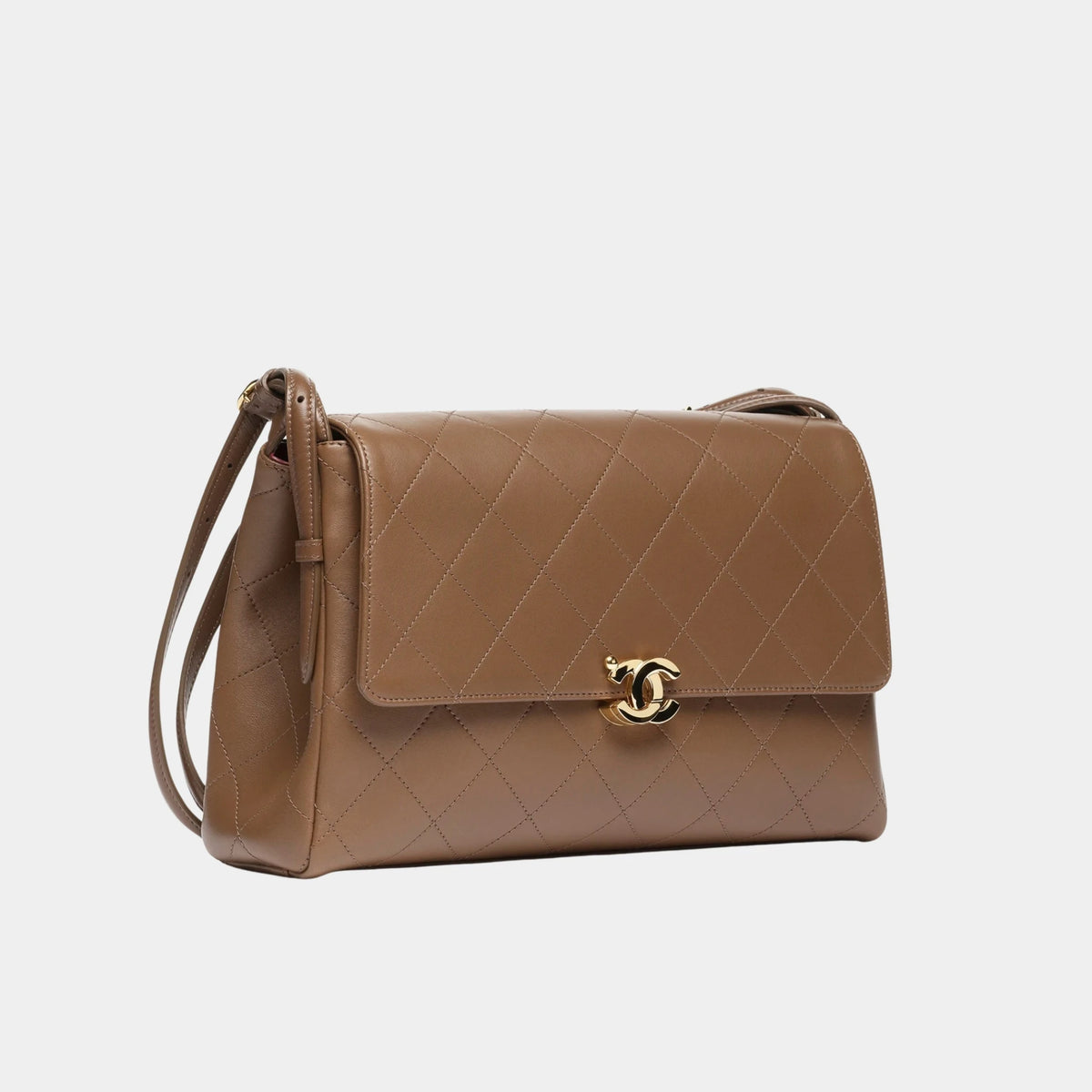 Chanel Large flap bag Lamb & Gold-Plated Metal Brown