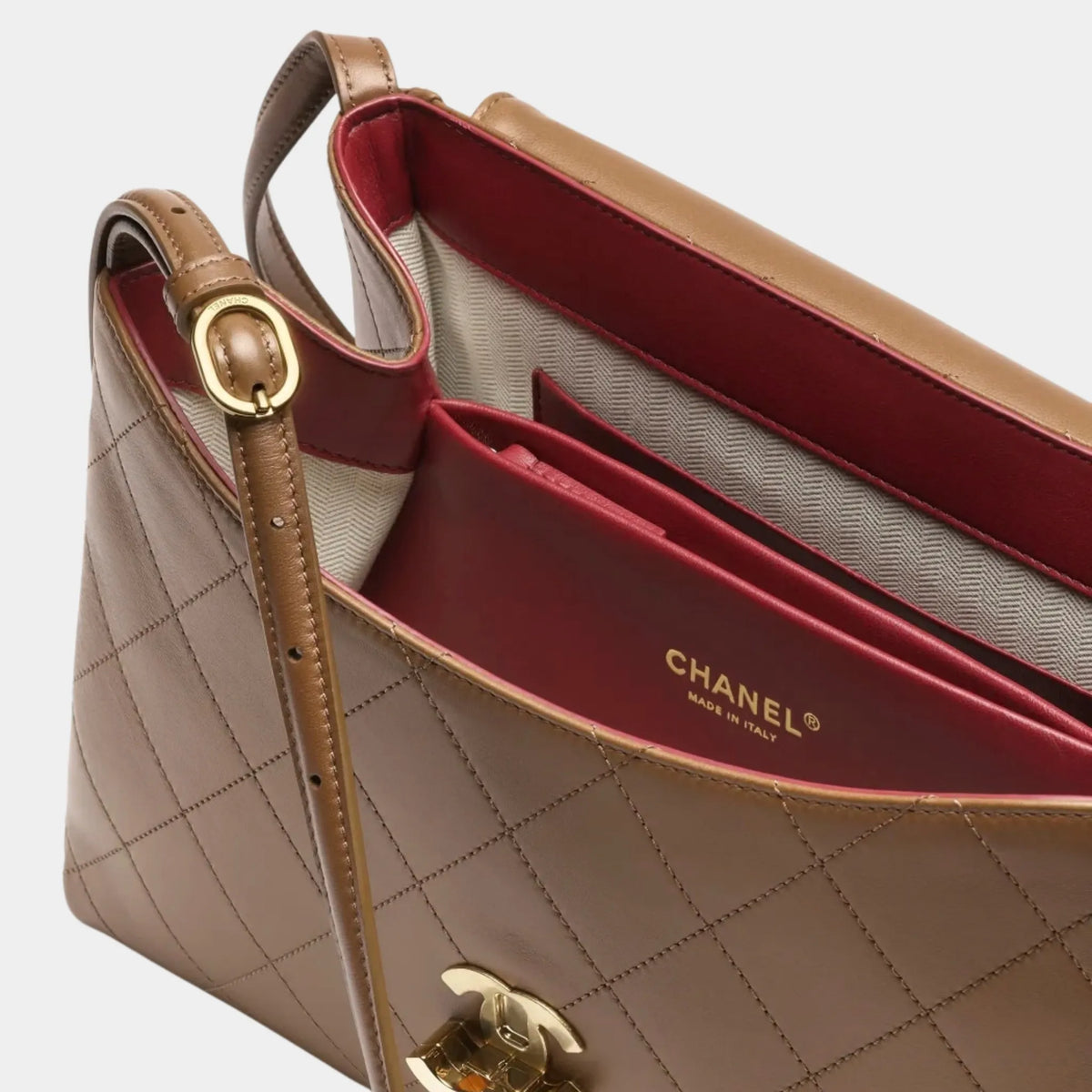 Chanel Large flap bag Lamb & Gold-Plated Metal Brown