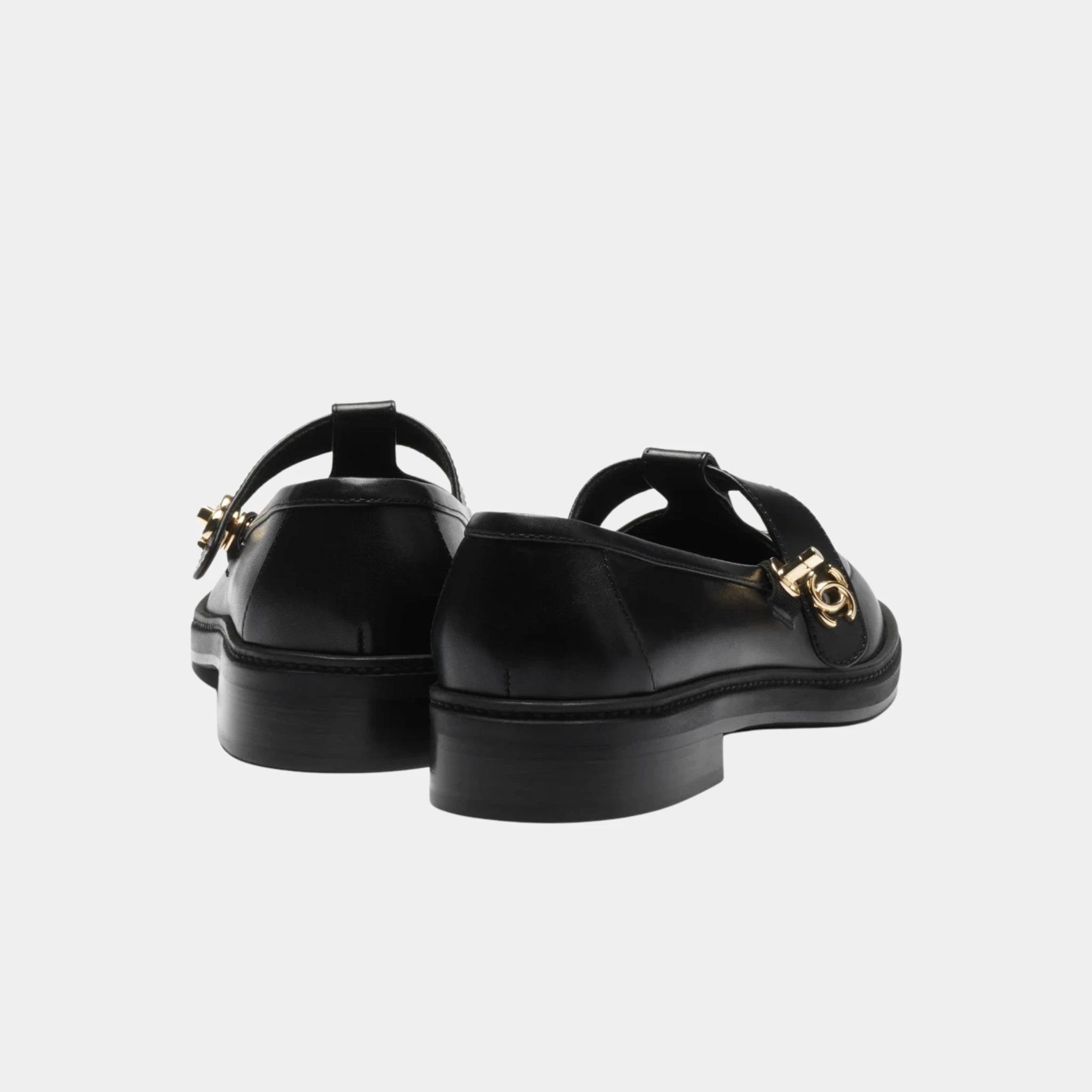 Chanel Loafers in Calfskin, Black, Back