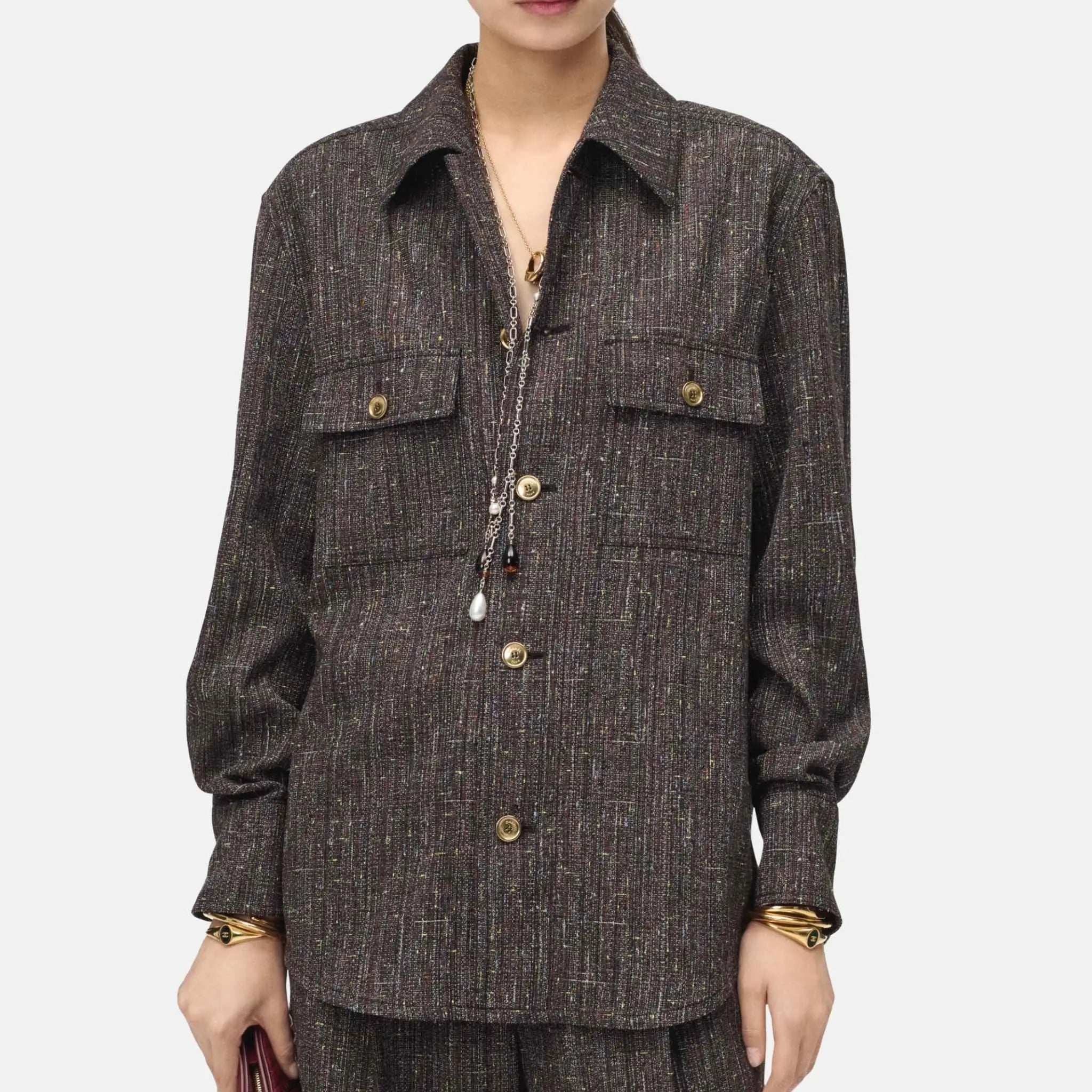 Long Sleeved Shirt Mixed Fibers