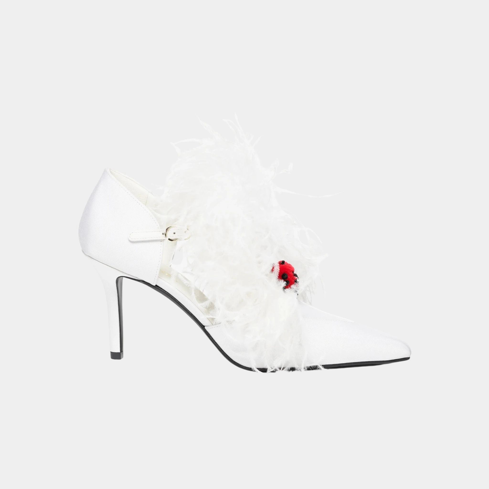 Chanel Mary Janes Grosgrain & Feathers