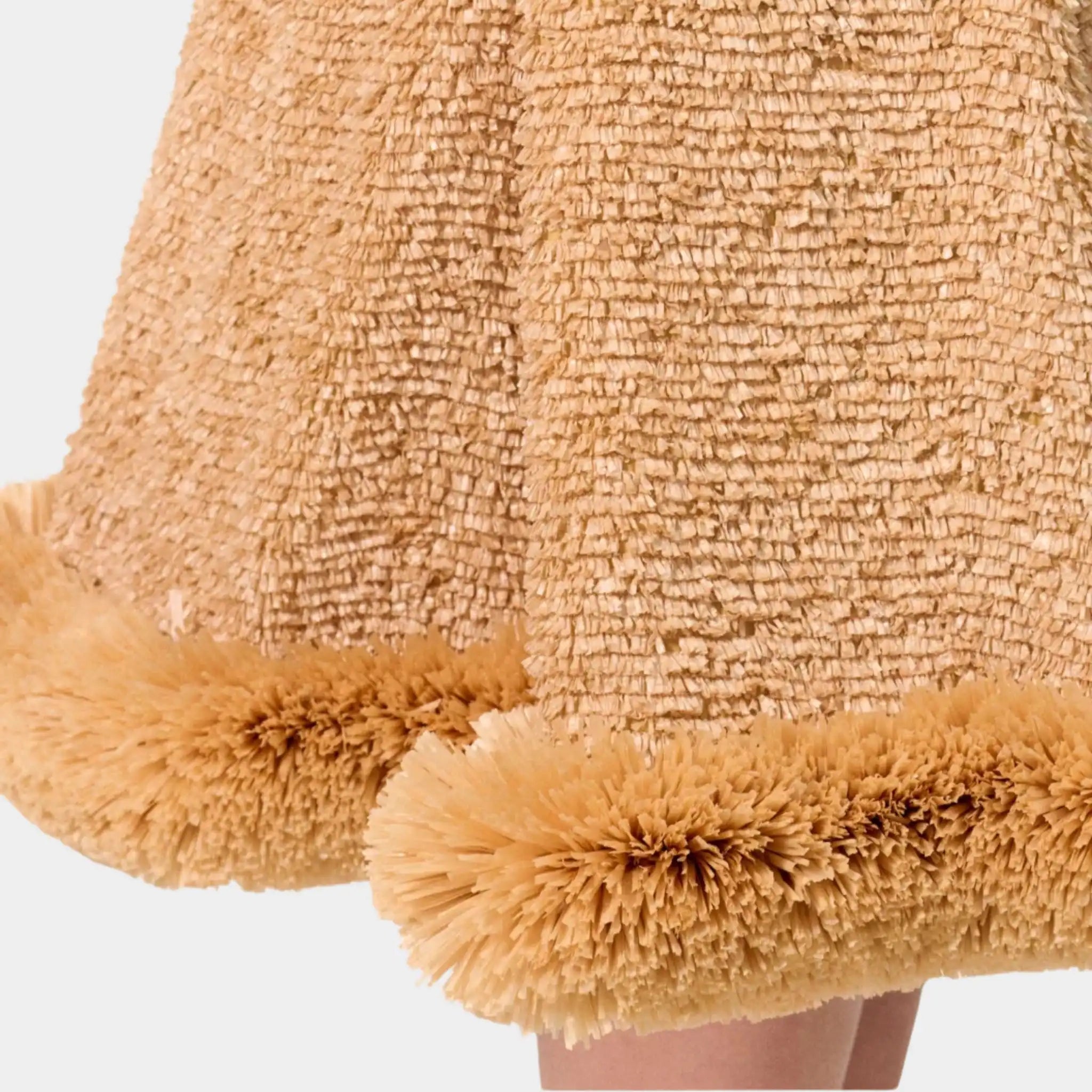 Midi Skirt Silk & Mixed Fibers Brown