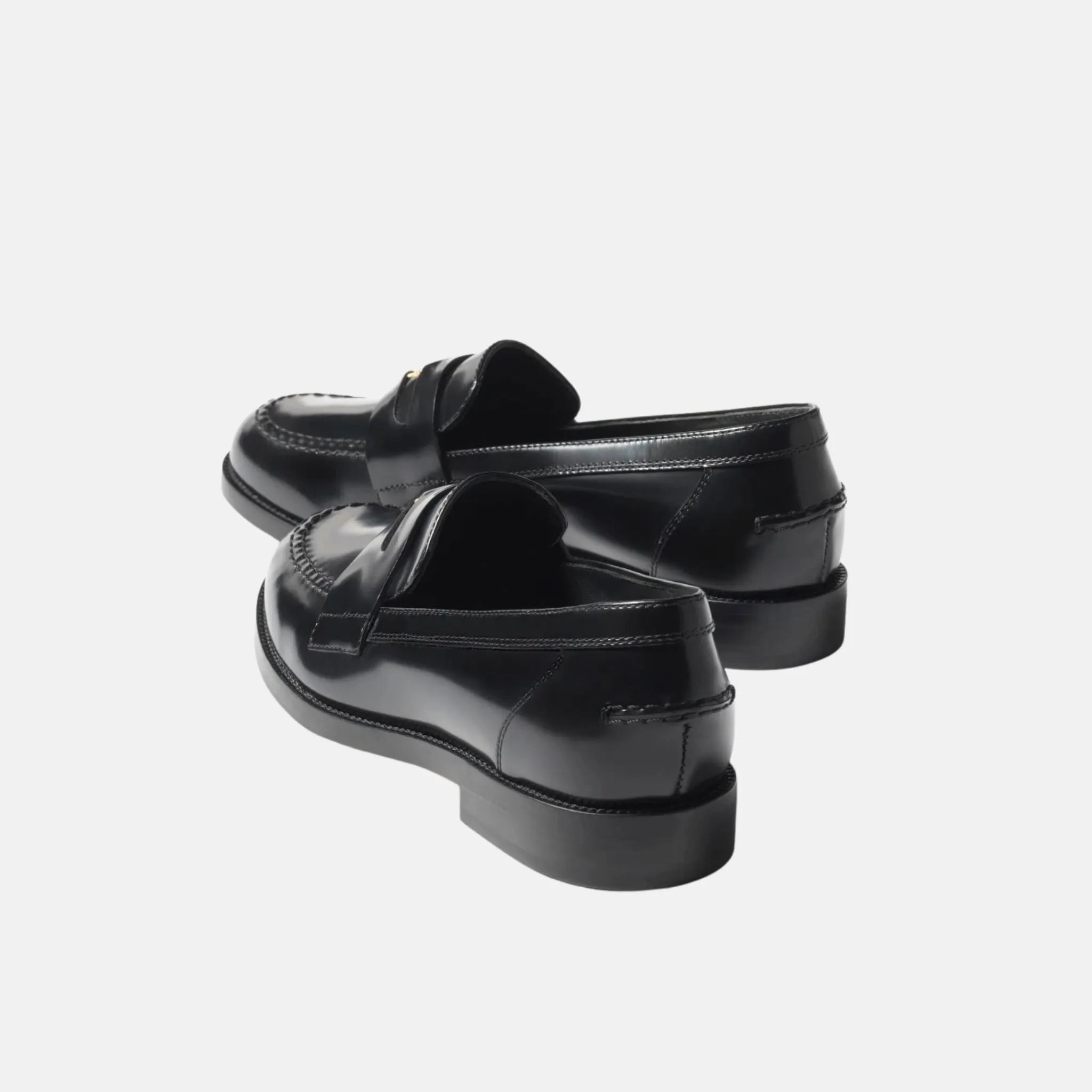Chanel Moccasins in Calfskin, Black, Back