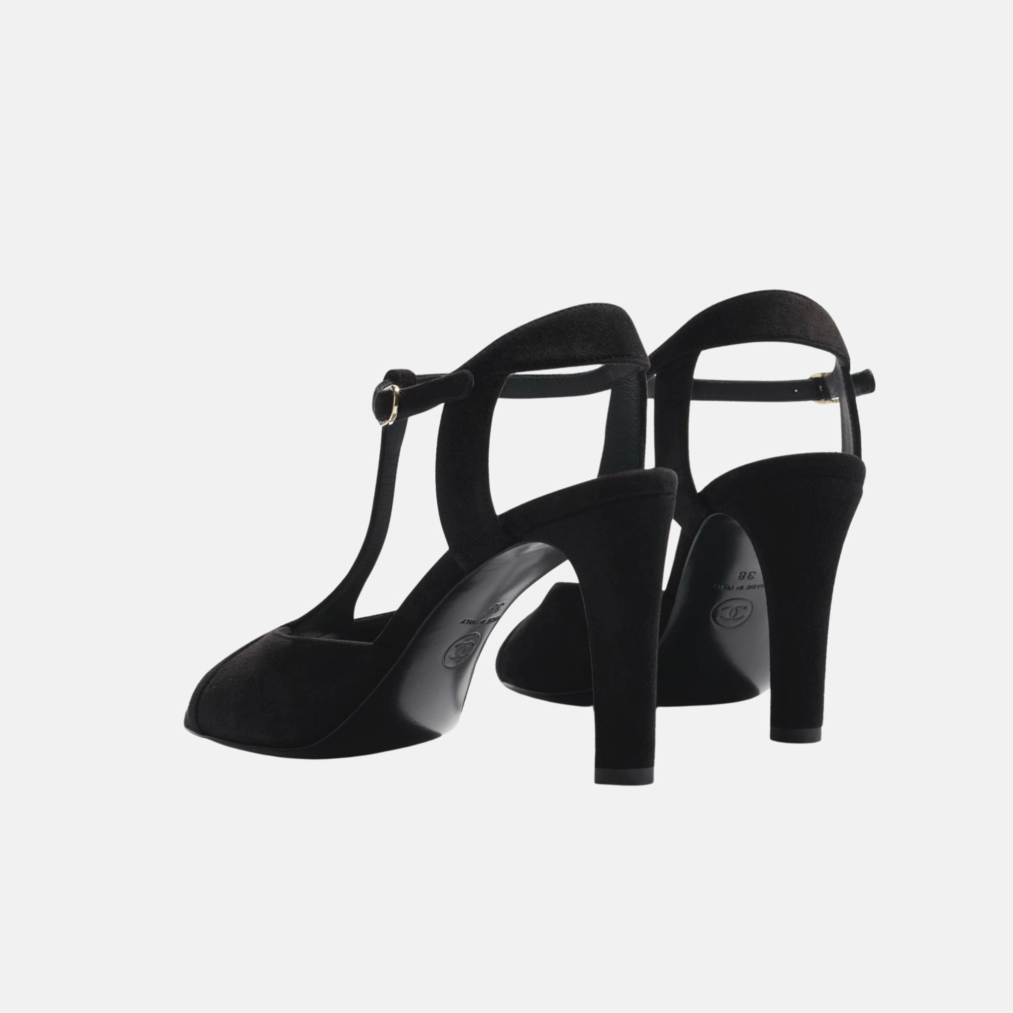 Chanel Sandals in Suede Kidskin, Back