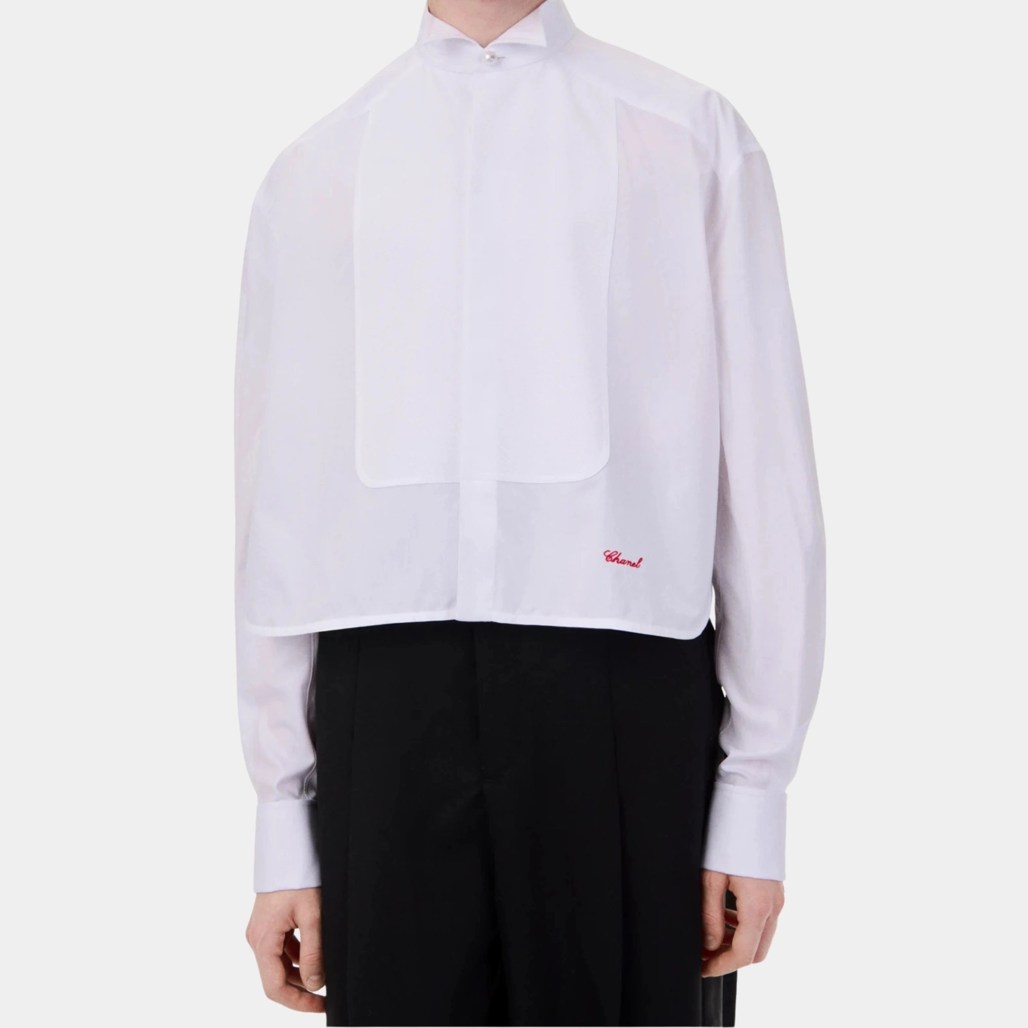 Chanel Shirt in White Cotton, Front