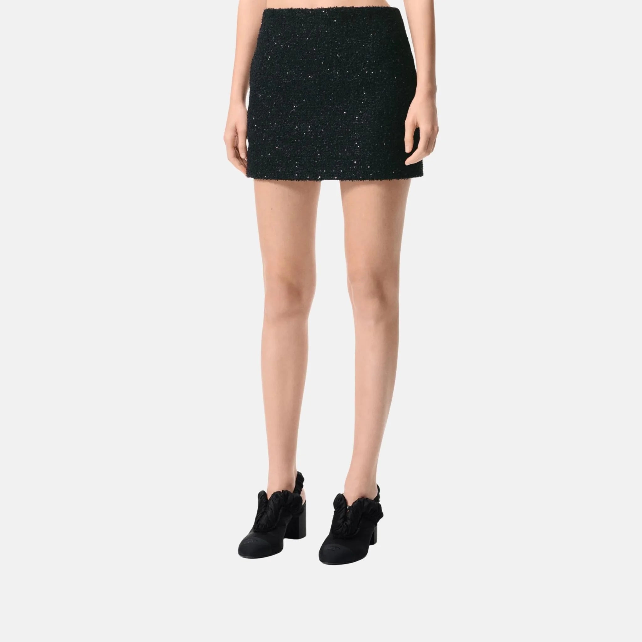 Chanel Short Skirt Glittered Tweed