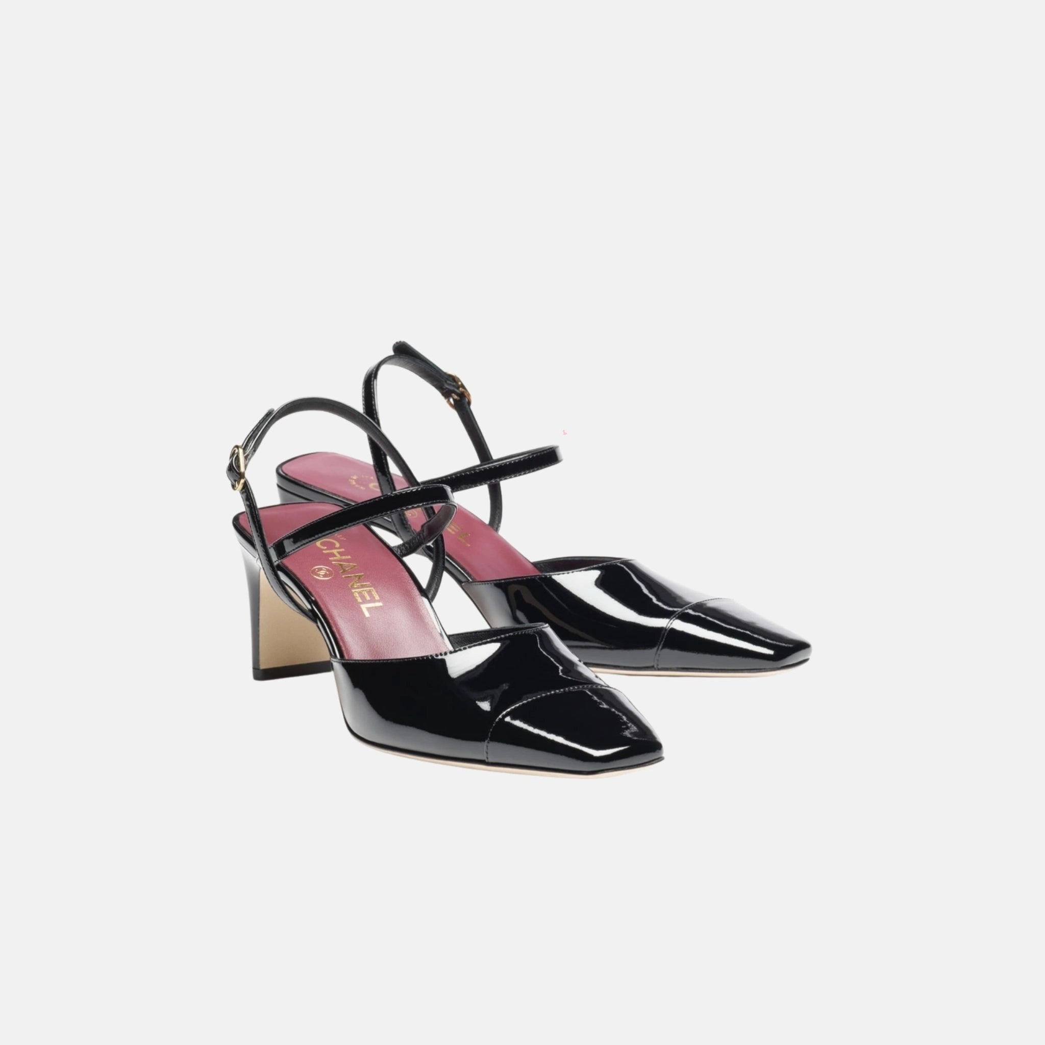 Slingbacks in Patent Calfskin