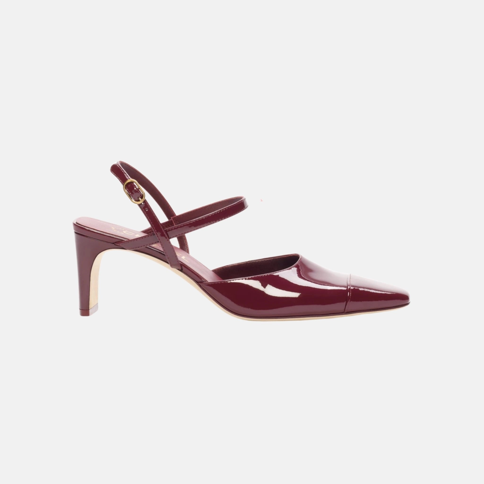 Slingbacks in Patent Calfskin