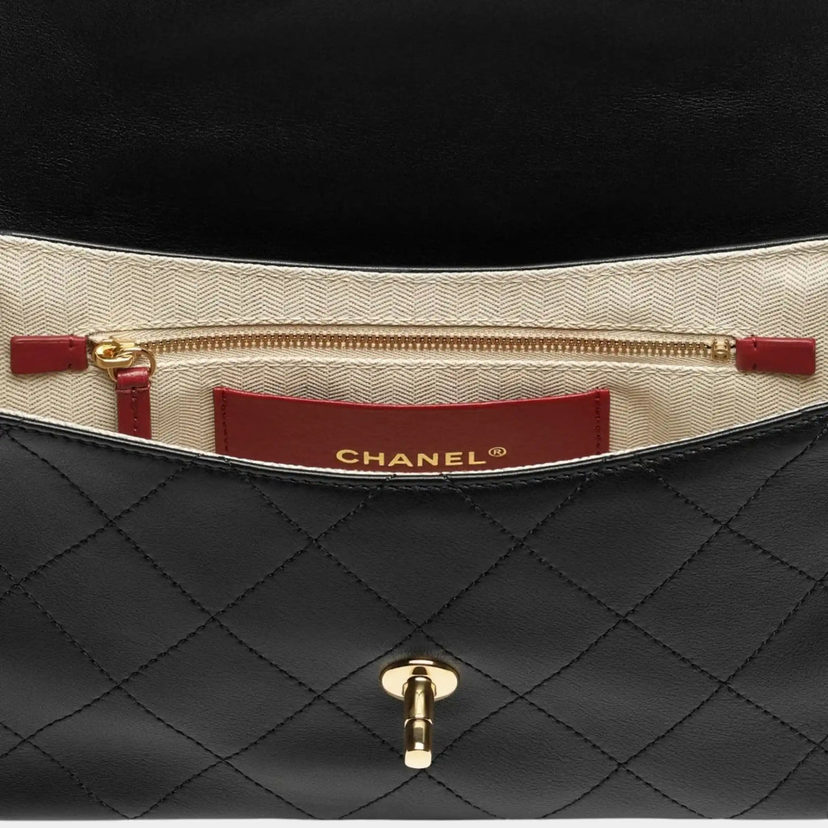 Small flap bag Calf & Gold-Plated Metal