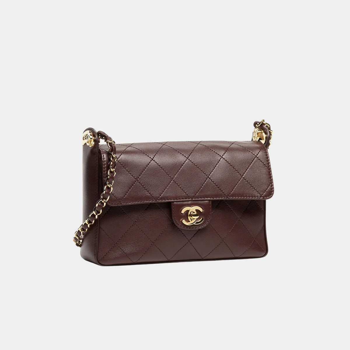 Small flap bag Calf & Gold-Plated Metal