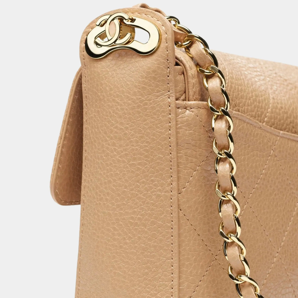 Small flap bag Calf & Gold-Plated Metal