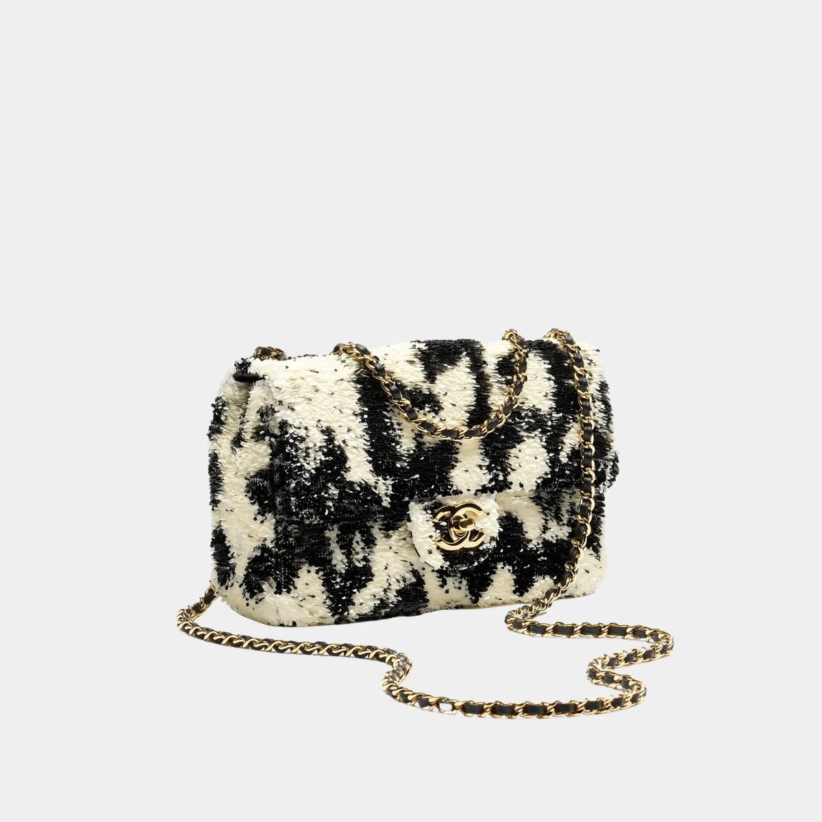 Chanel Small Flap Bag Sequins & Gold-Tone Metal