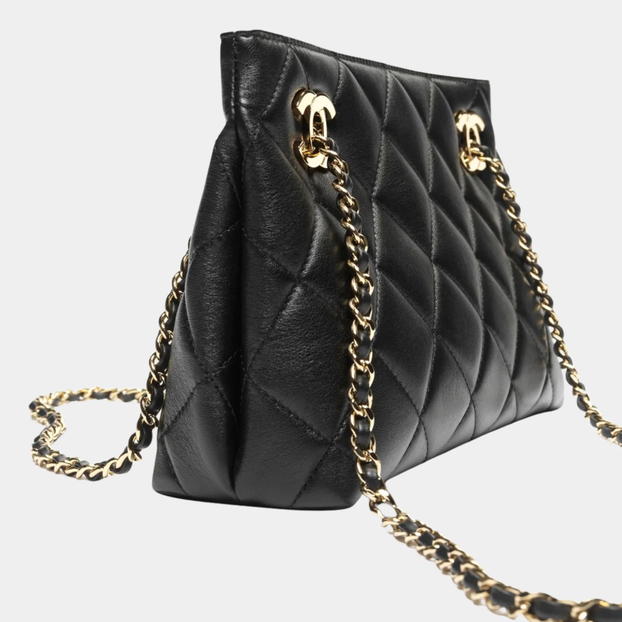 Chanel Small Tote Bag Lamb & Gold-plated Metal