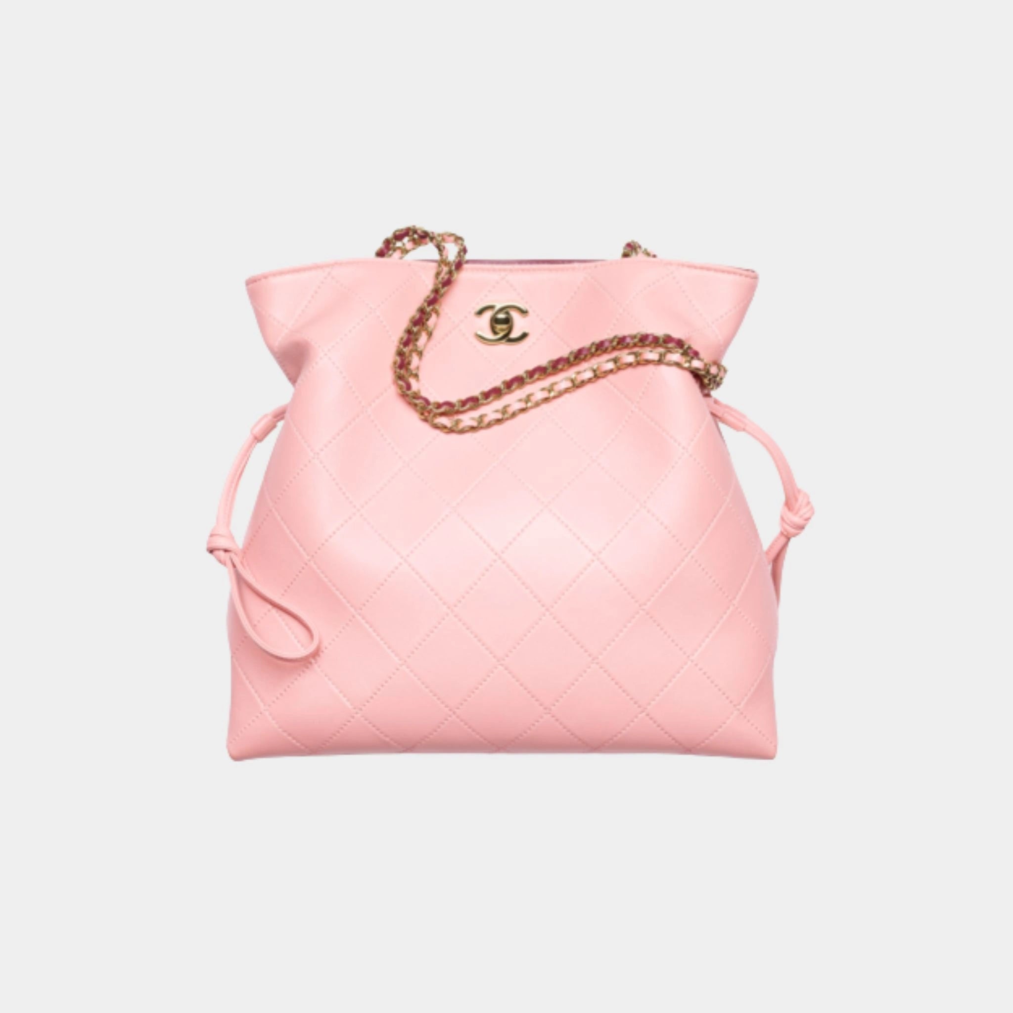 Chanel Small Tote Lambskin Light Pink , Front