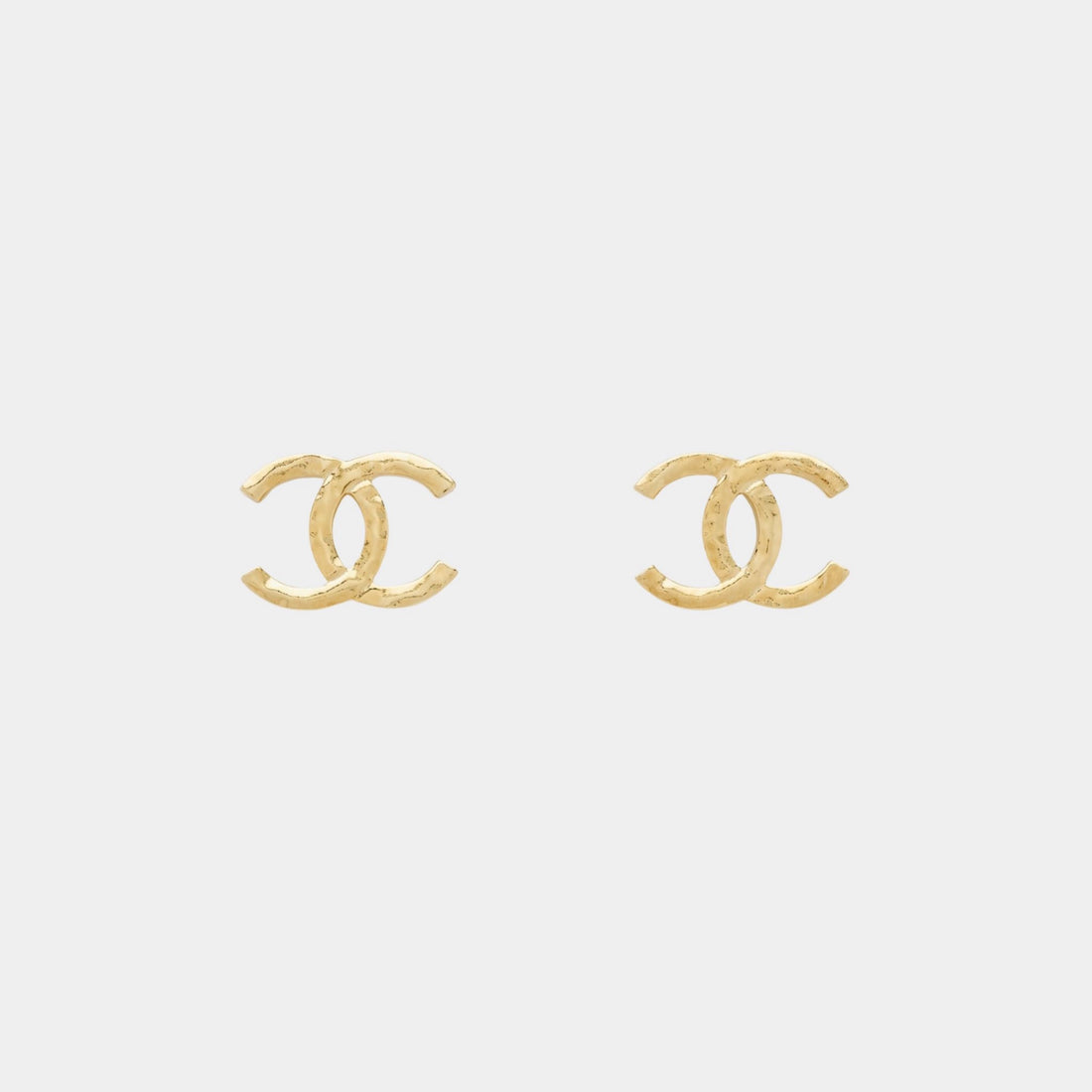 Chanel Stud CC Earring Metal Gold, Front