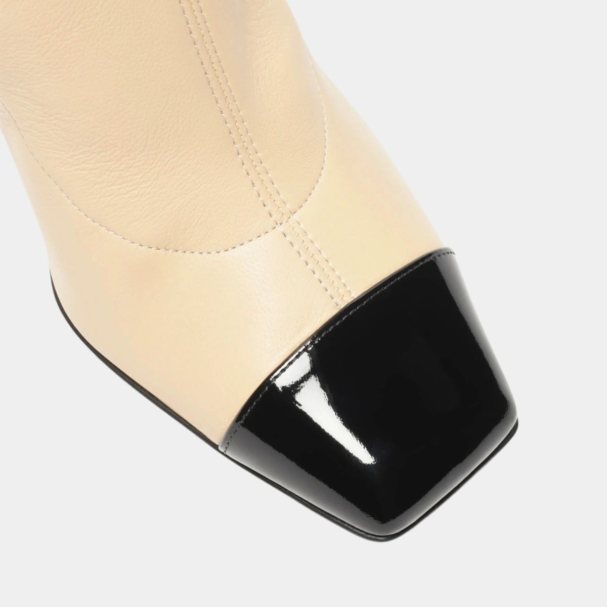 Thigh High Boots Stretch Lambskin & Patent Calfskin