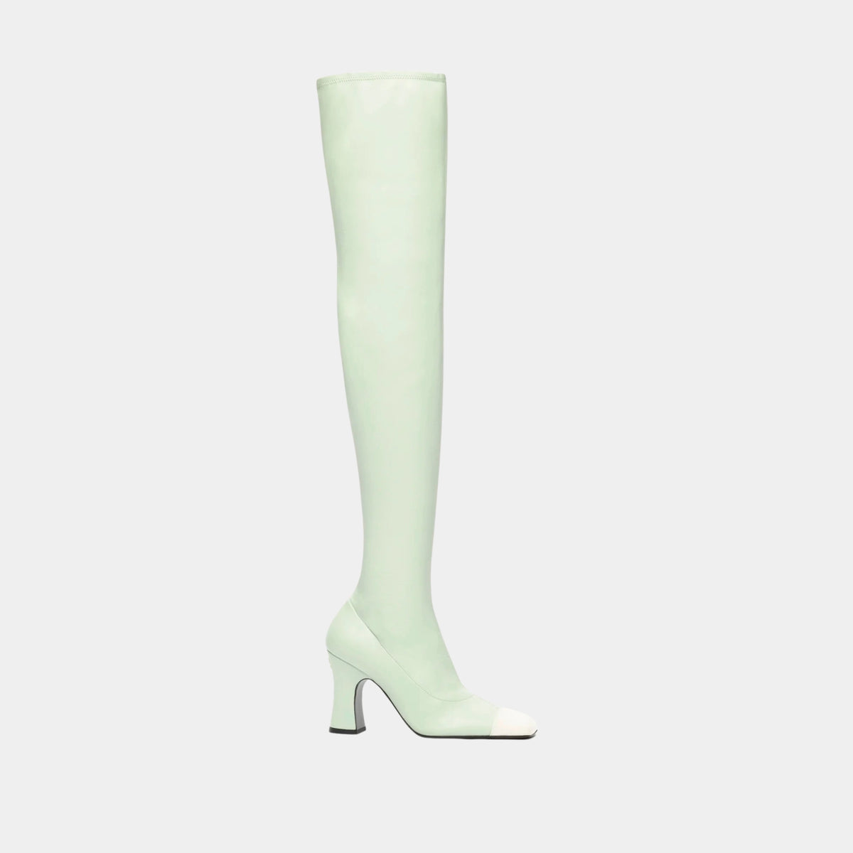 Thigh High Boots Stretch Lambskin & Patent Calfskin
