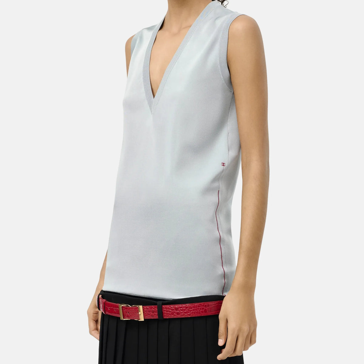 Chanel Top Silk In Blue