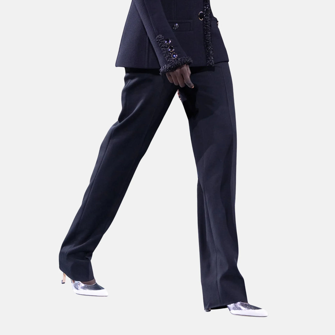 Chanel Trousers Wool in Black