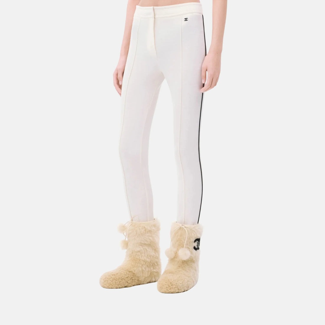 Chanel Trousers Wool in Ecru