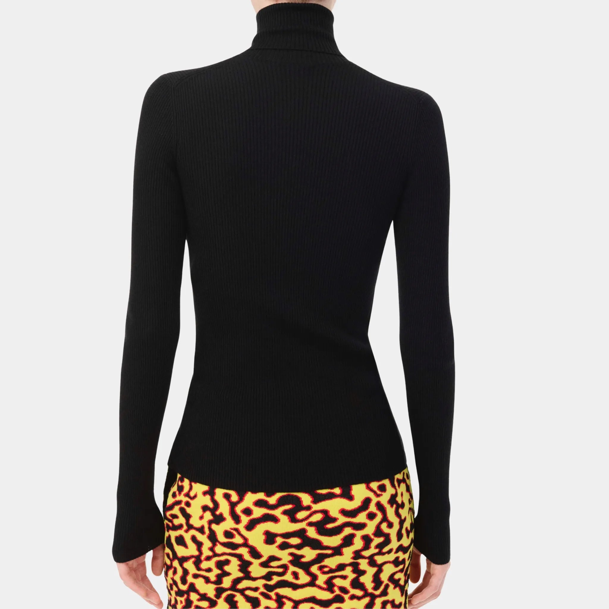 Chanel Turtleneck Pullover in Black Cashmere & Silk, Back