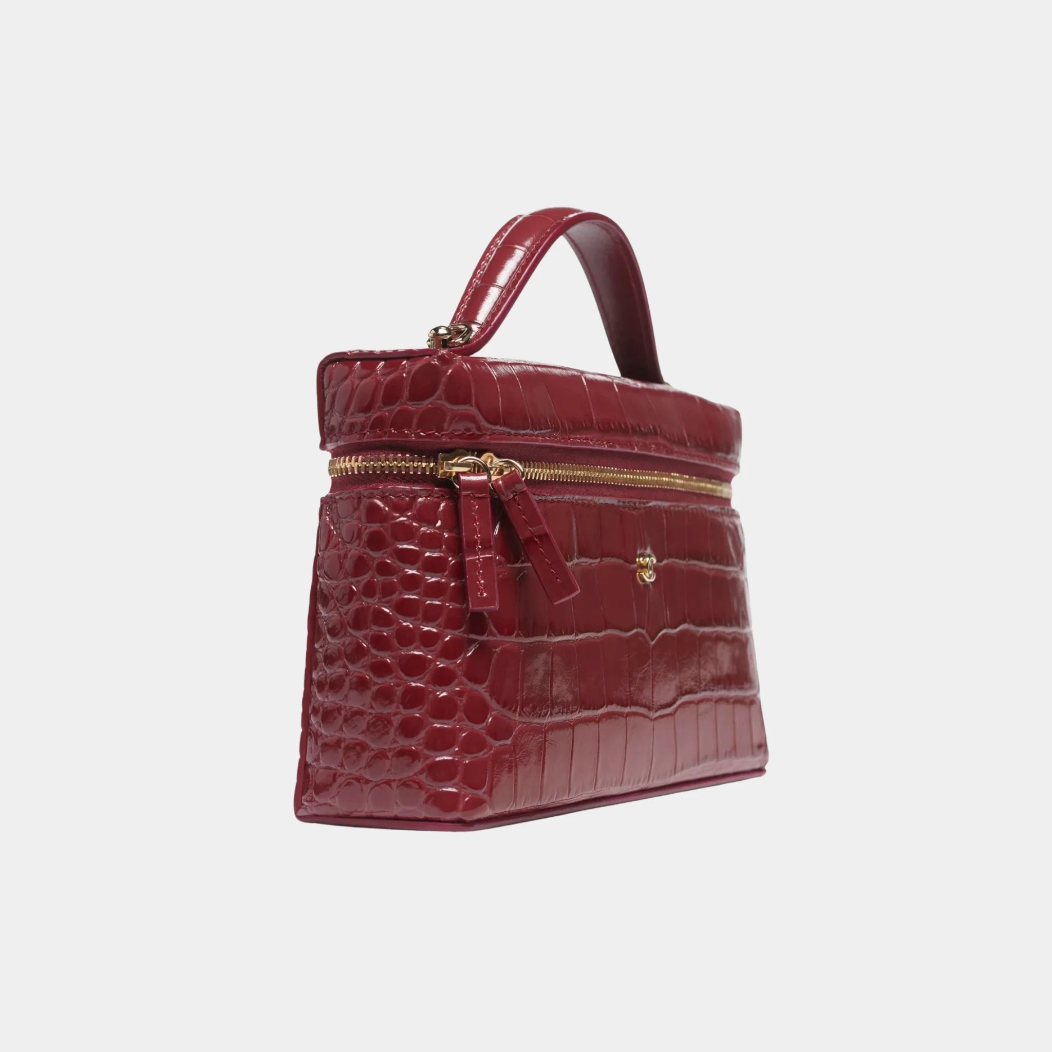 Chanel Vanity with Chain in Dark Burgundy Crocodile Embossed Calfskin, Back