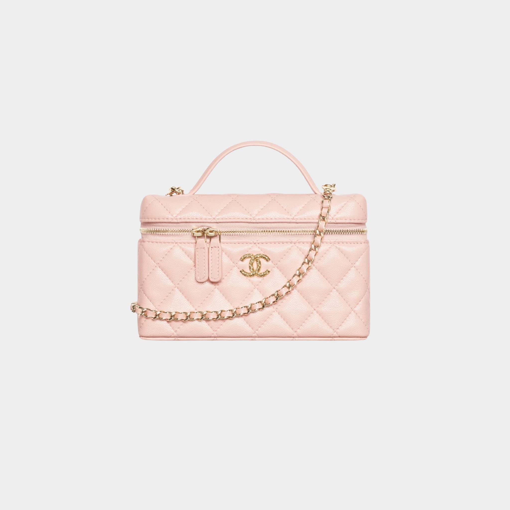 Chanel Vanity With Chain Shiny Calfskin Strass & Gold Tone Metal