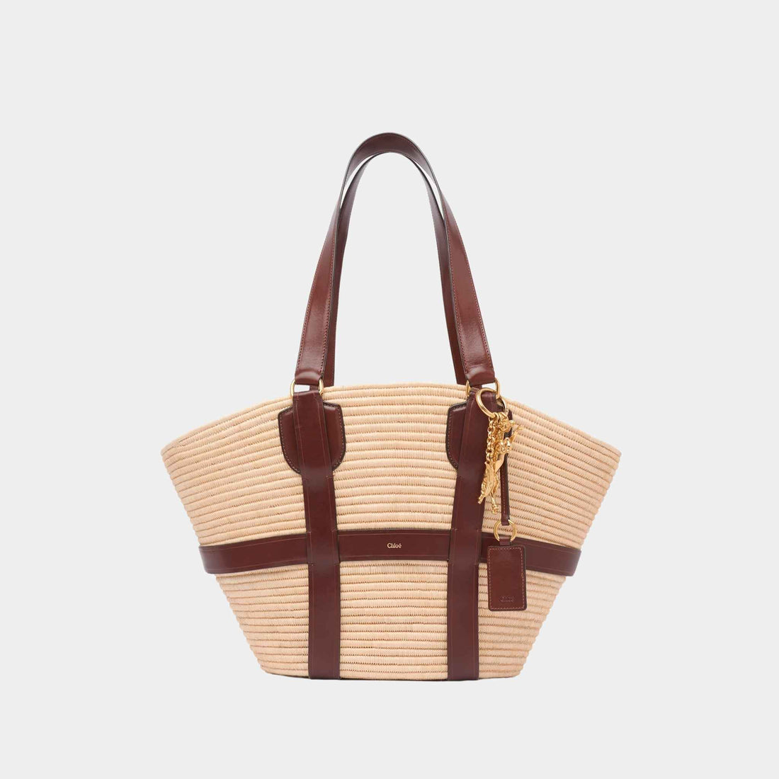 Chloe Large Kerala 25 Basket in Raffia, Front