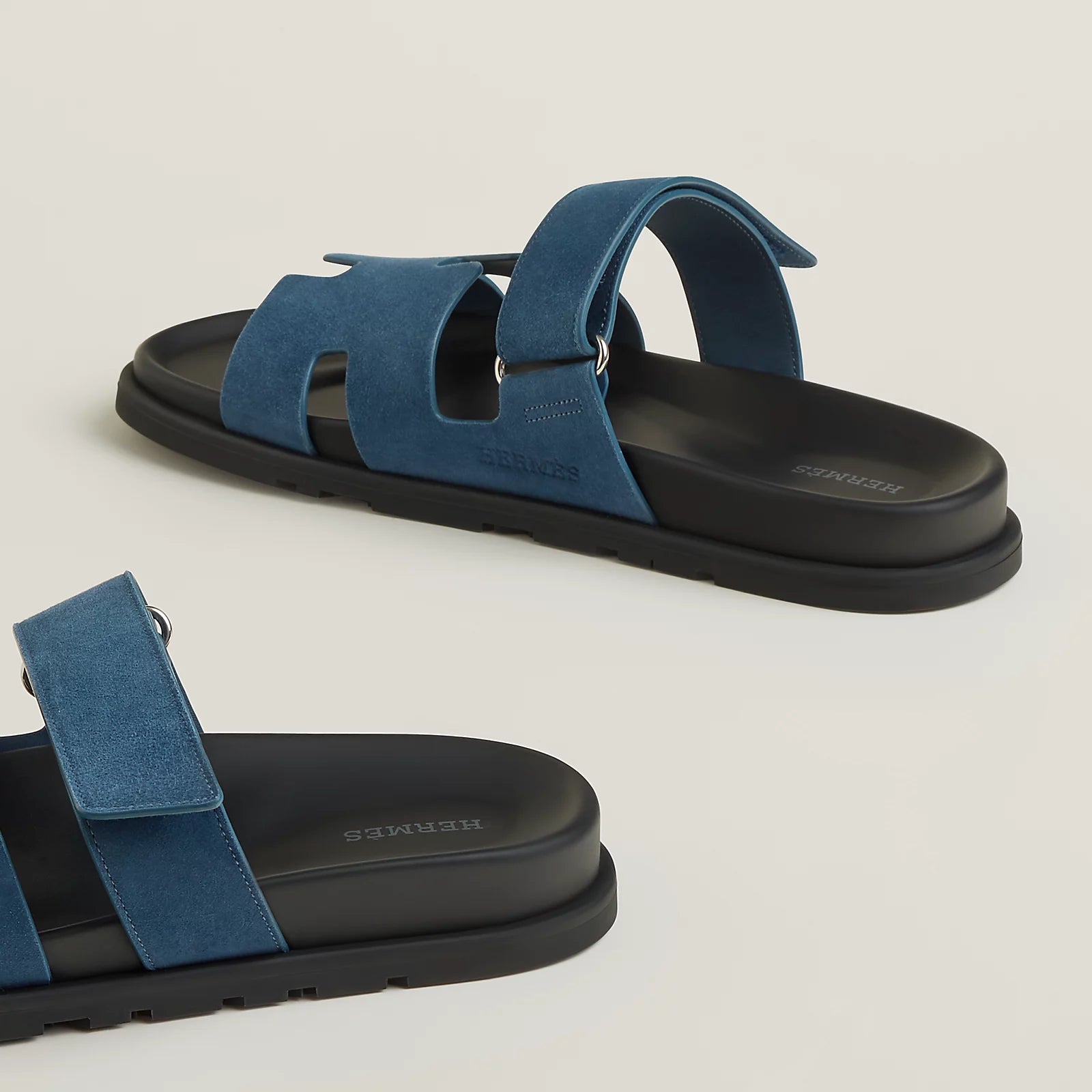 Chypre Suede Sandal - Bleu Turquin